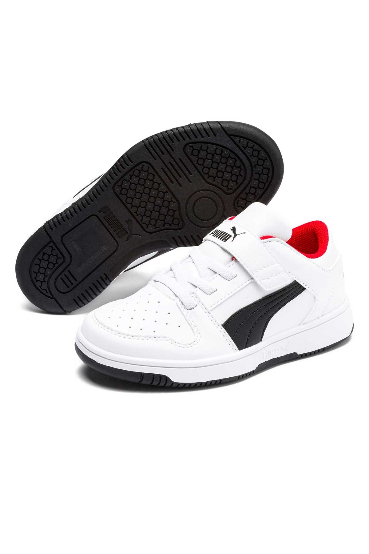 Puma Rebound Layup Lo SL V Çocuk Spor Ayakkabı 37049201 Beyaz