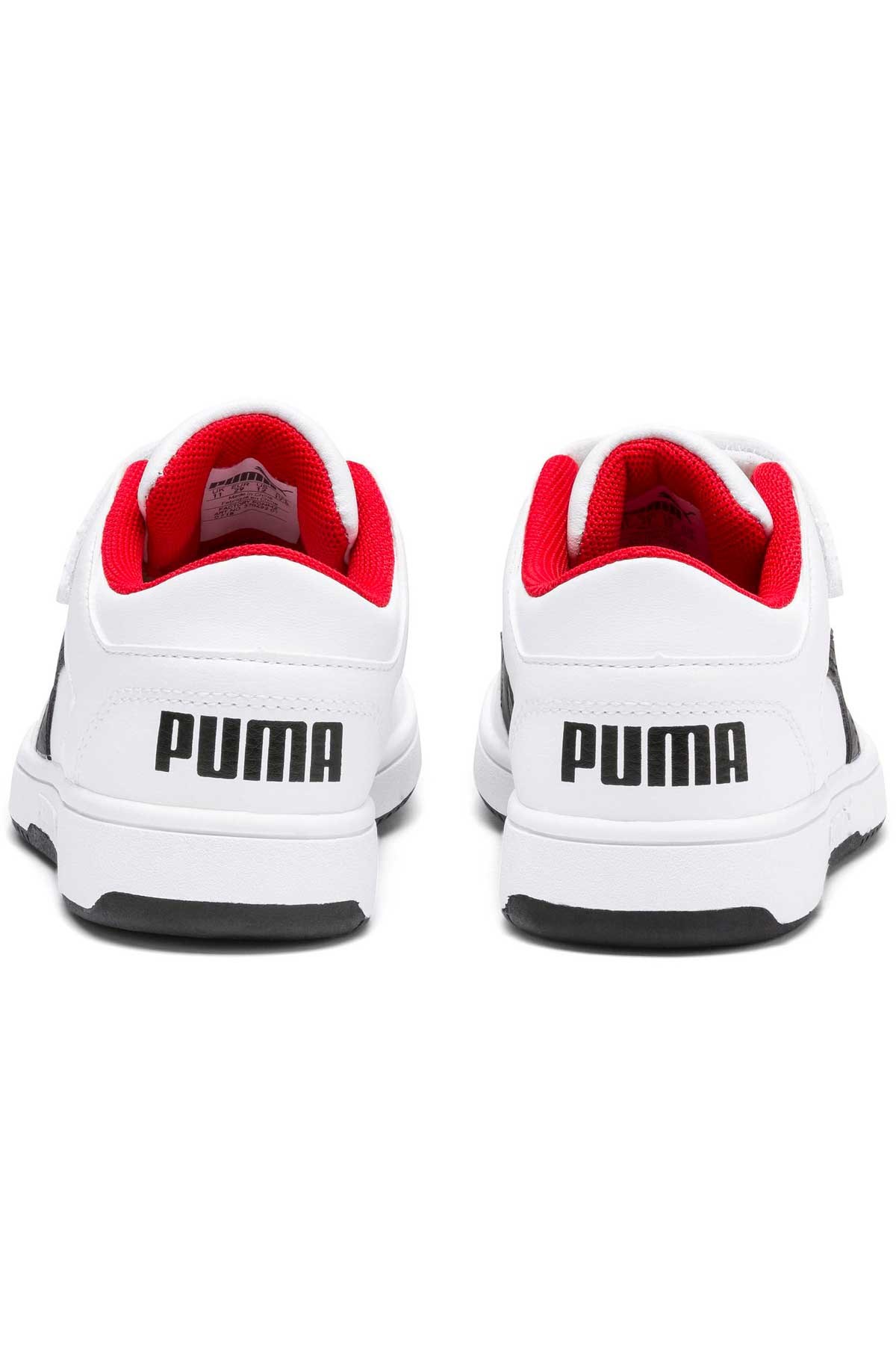 Puma Rebound Layup Lo SL V Çocuk Spor Ayakkabı 37049201 Beyaz