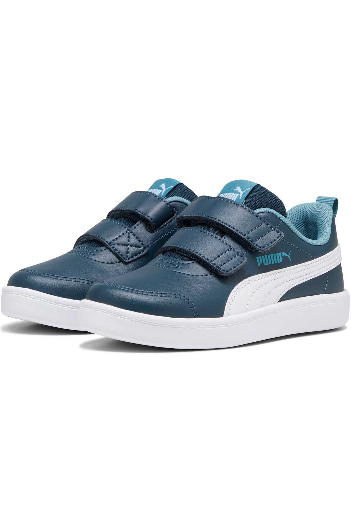 Puma Courtflex V2 V Çocuk Spor Ayakkabı 37154330 Lacivert