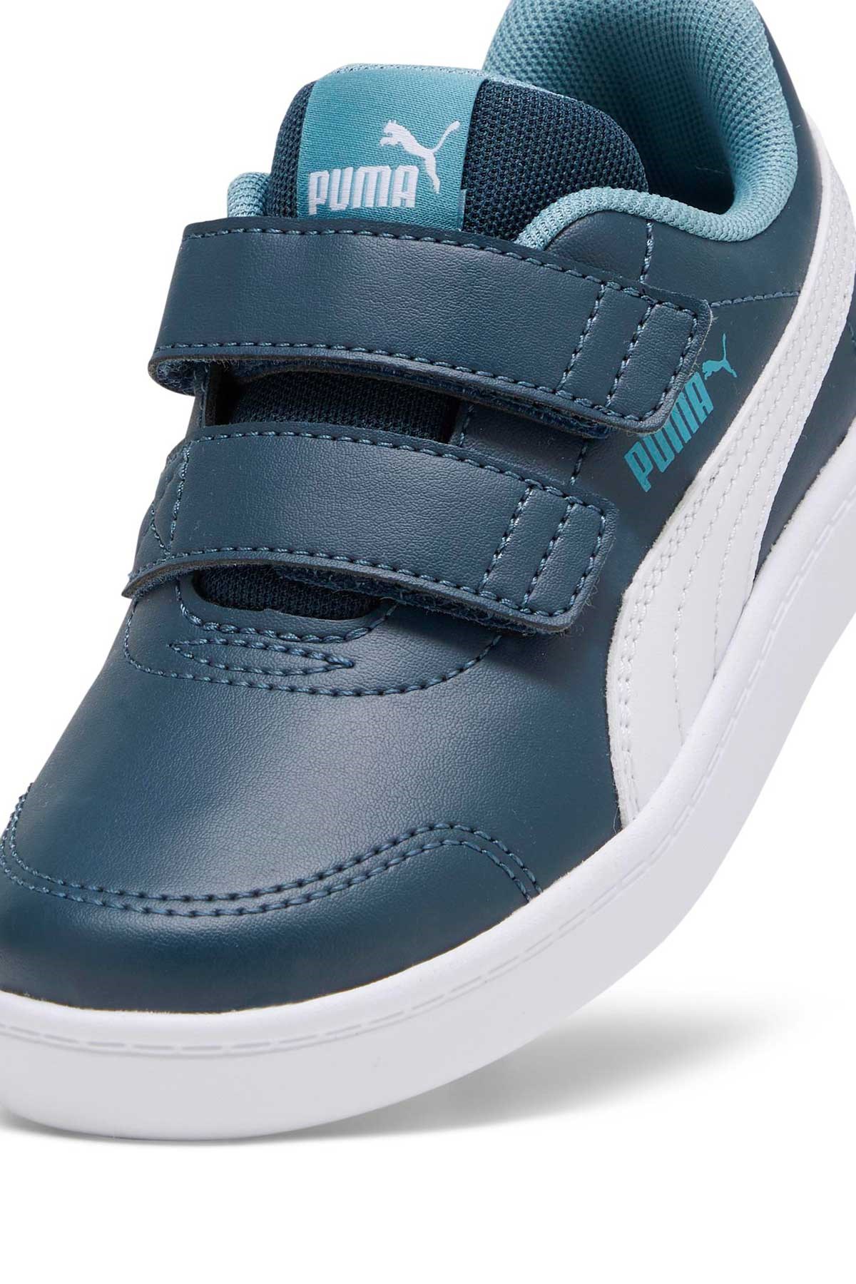 Puma Courtflex V2 V Çocuk Spor Ayakkabı 37154330 Lacivert