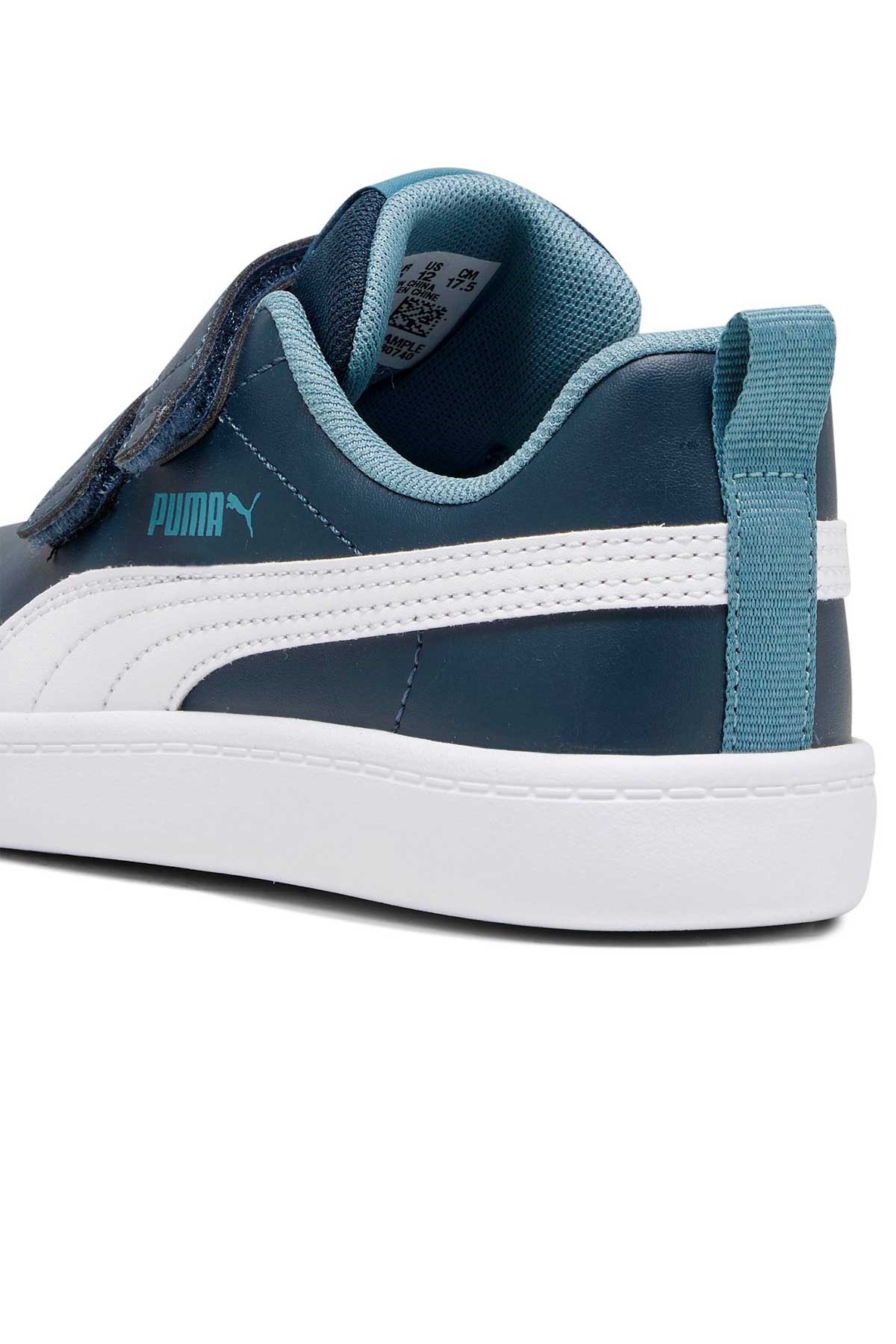 Puma Courtflex V2 V Çocuk Spor Ayakkabı 37154330 Lacivert