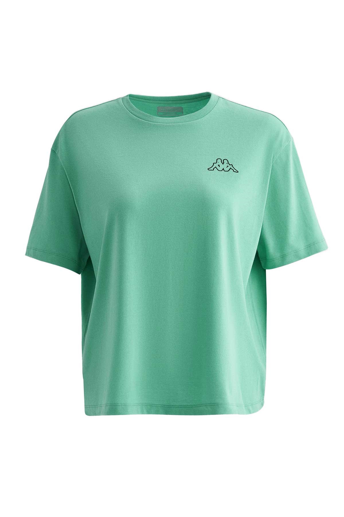 Kappa Logo Palm Beach Kadın Tişört 371E6TW Yeşil