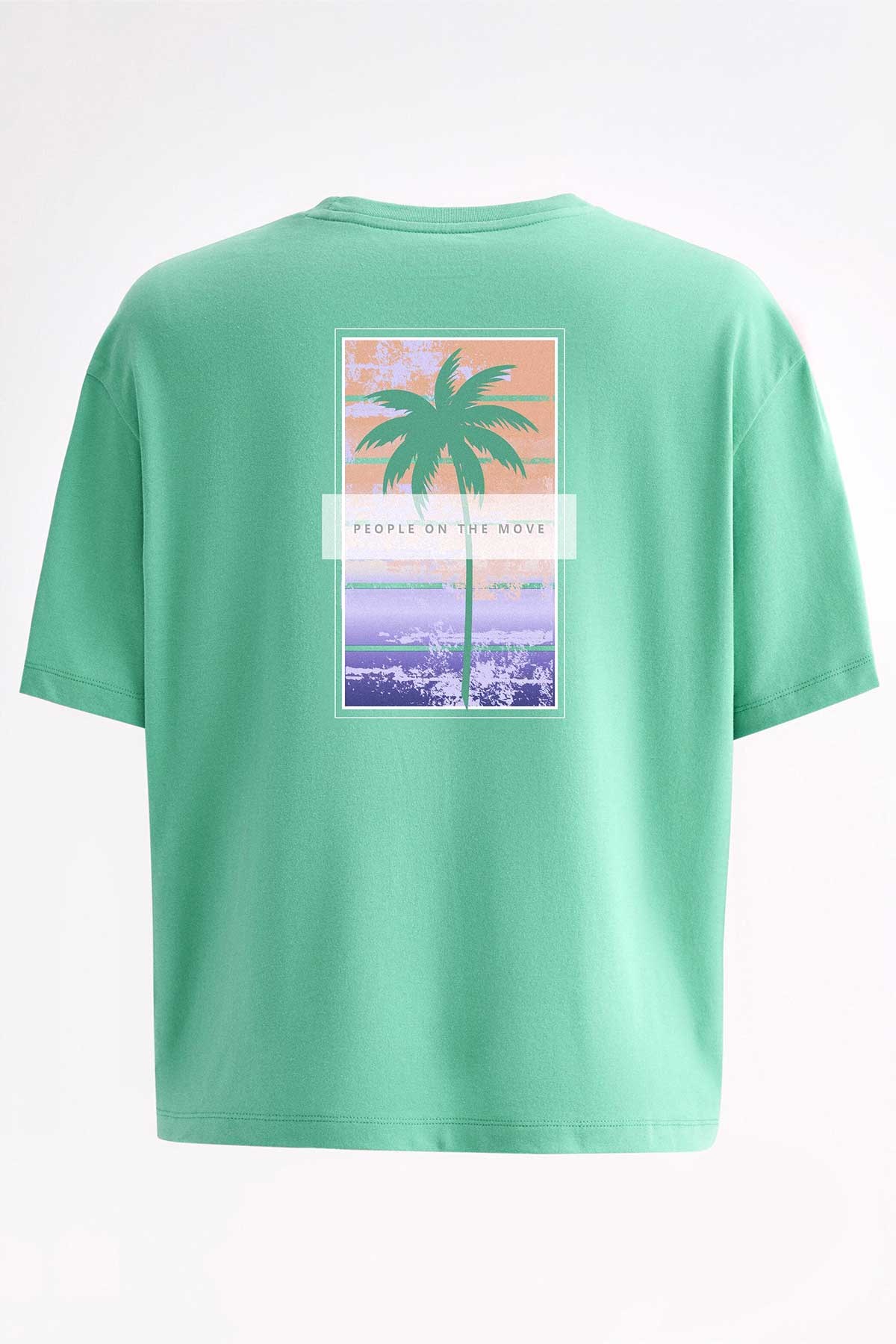 Kappa Logo Palm Beach Kadın Tişört 371E6TW Yeşil