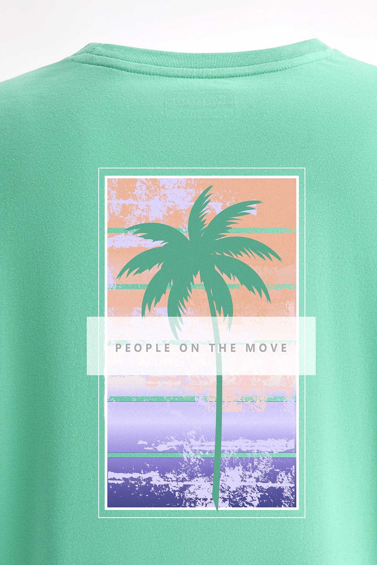 Kappa Logo Palm Beach Kadın Tişört 371E6TW Yeşil
