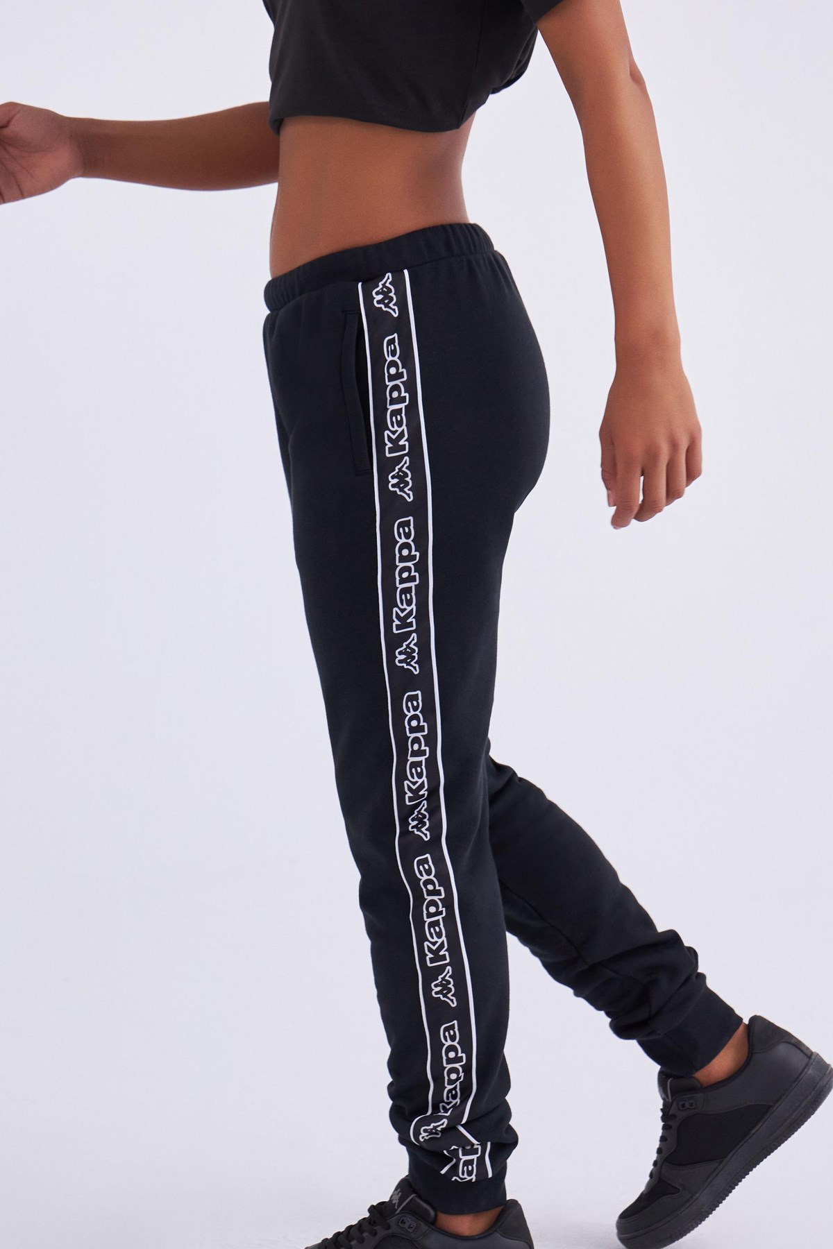 Kappa Logo Tape Alpire Kadın Pantolon Siyah