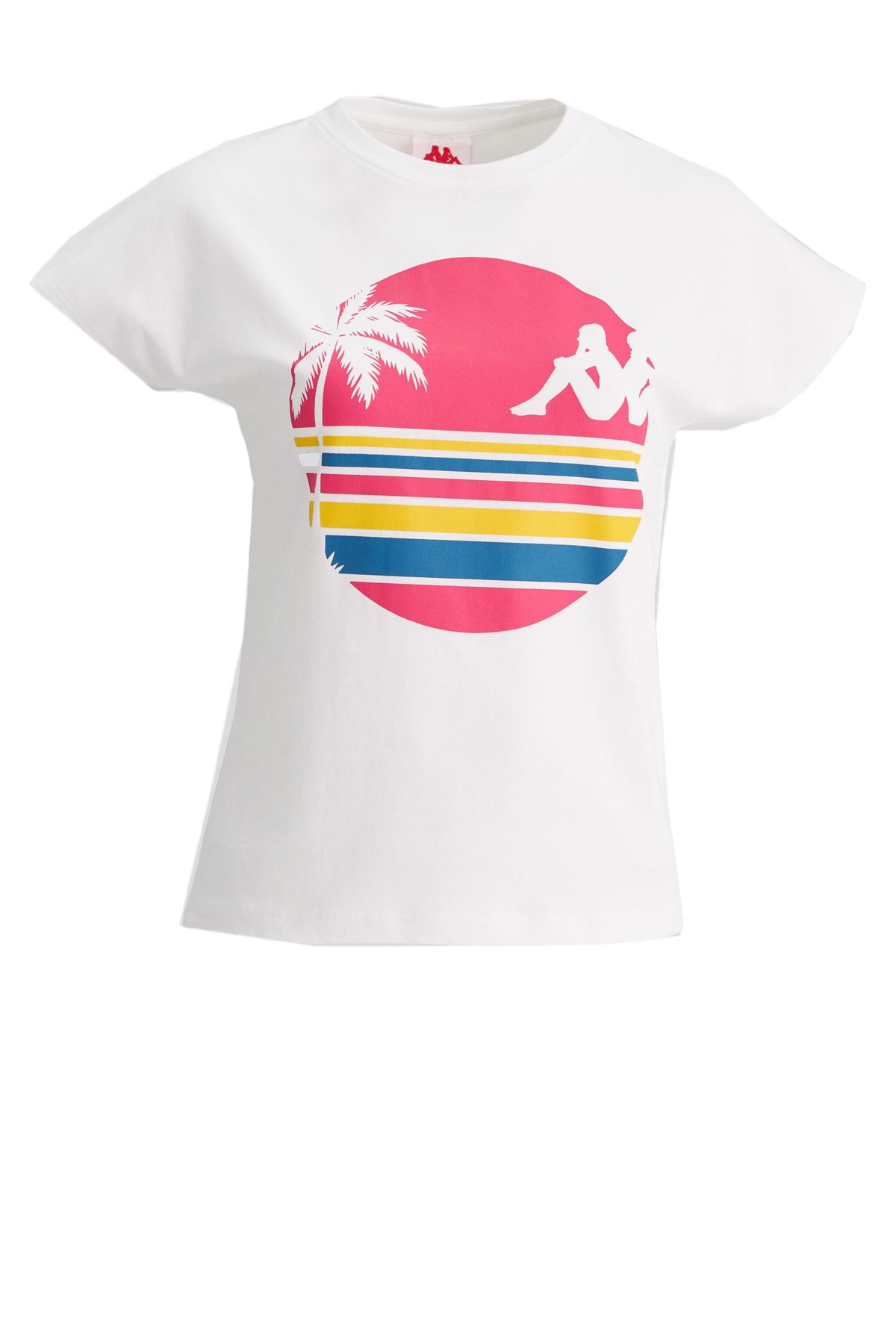 Kappa Authentic Sand Pakita Kadın Tişört Beyaz