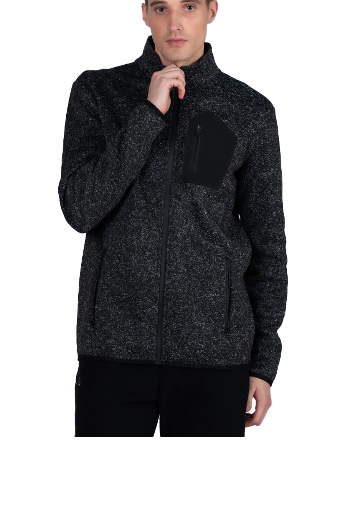 Kappa Double Face Polar Erkek Ceket 371H7DW Siyah