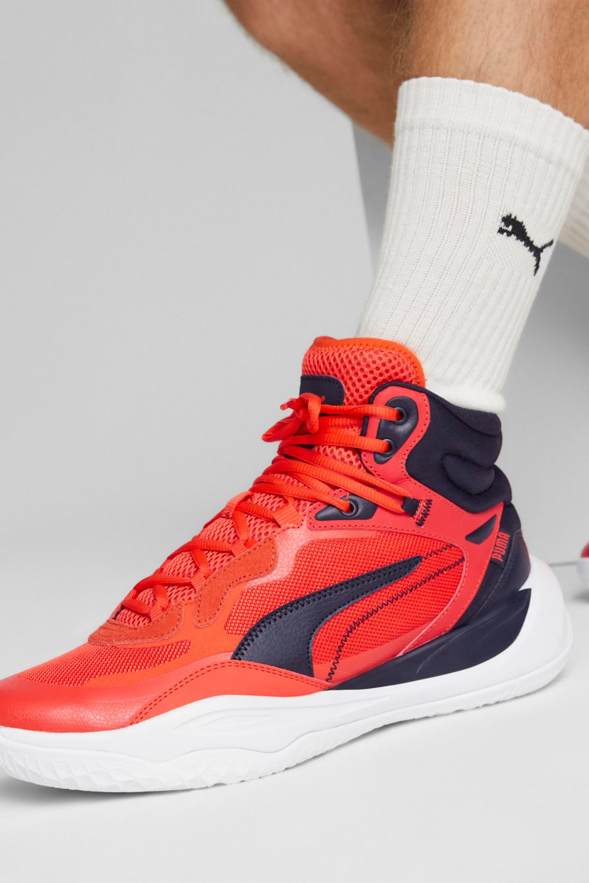 Puma Playmaker Pro Mid Erkek Ayakkabı 37790212 Kırmızı