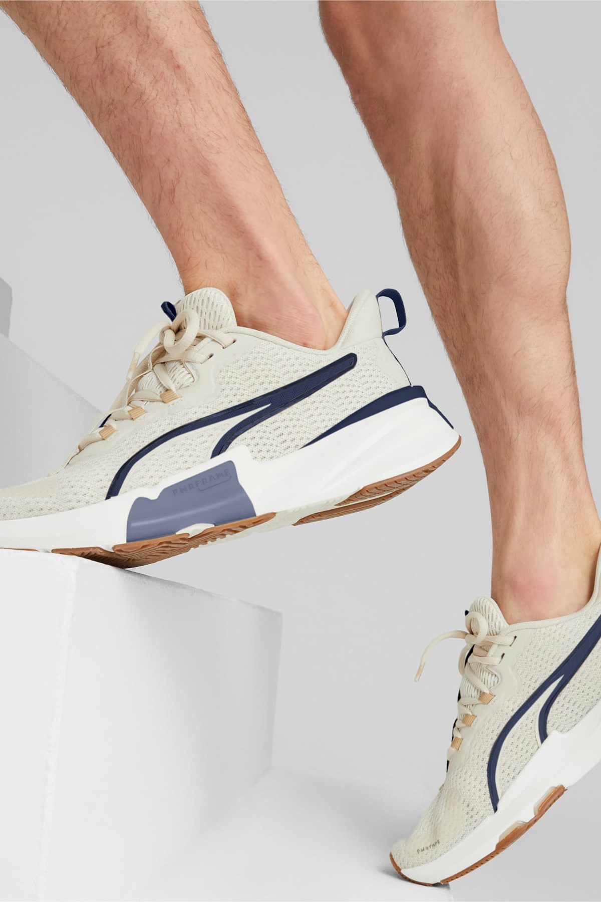 Puma Pwrframe Tr 2 Erkek Koşu Ayakkabı 37797013 Ekru