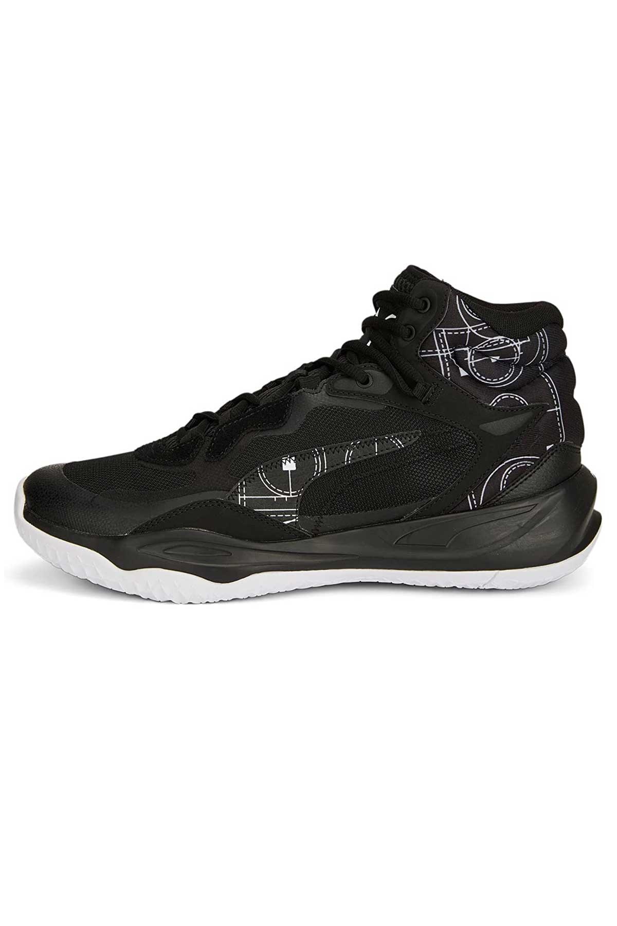 Puma Playmaker Pro Mid Çocuk Spor Ayakkabı 37858101 Siyah