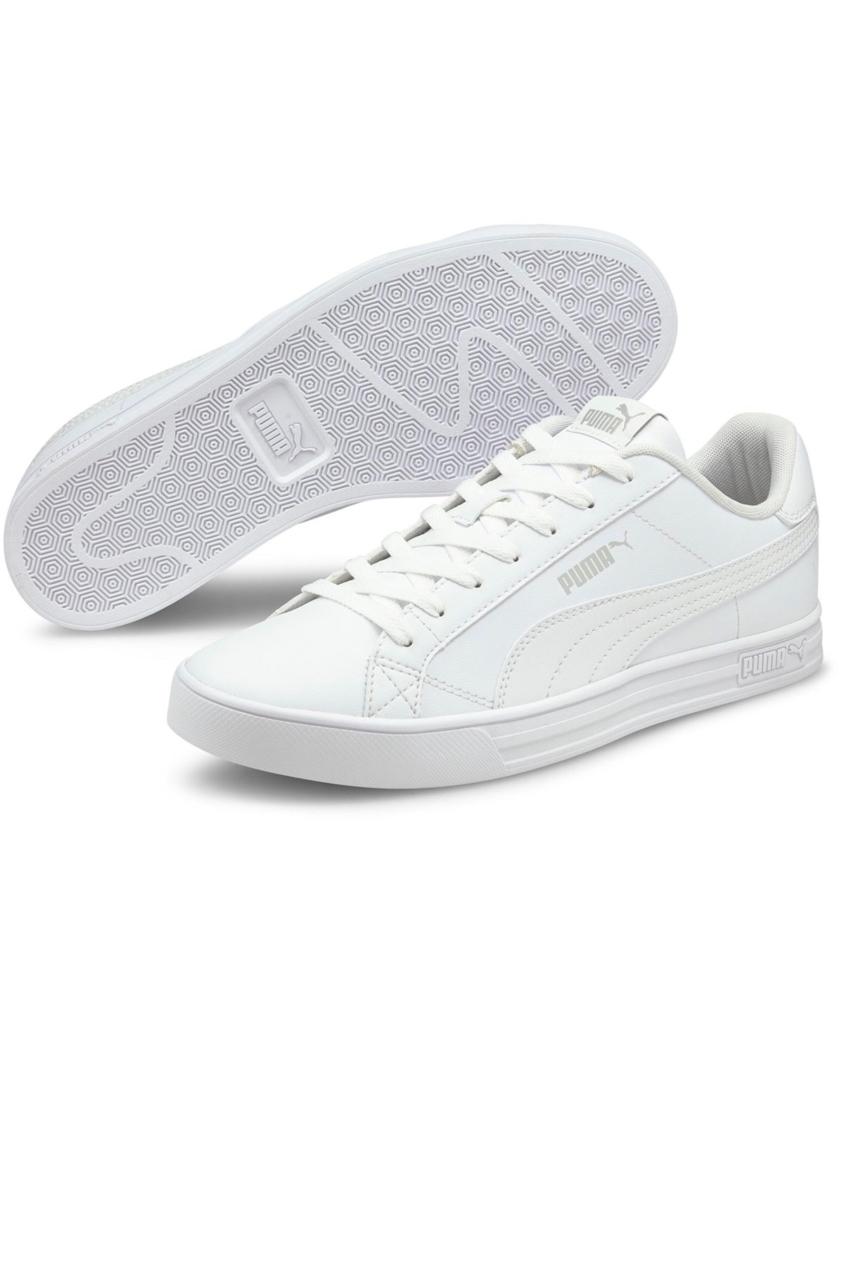 Puma smash Vulc V3 Erkek Spor Ayakkabı 38075203 Beyaz