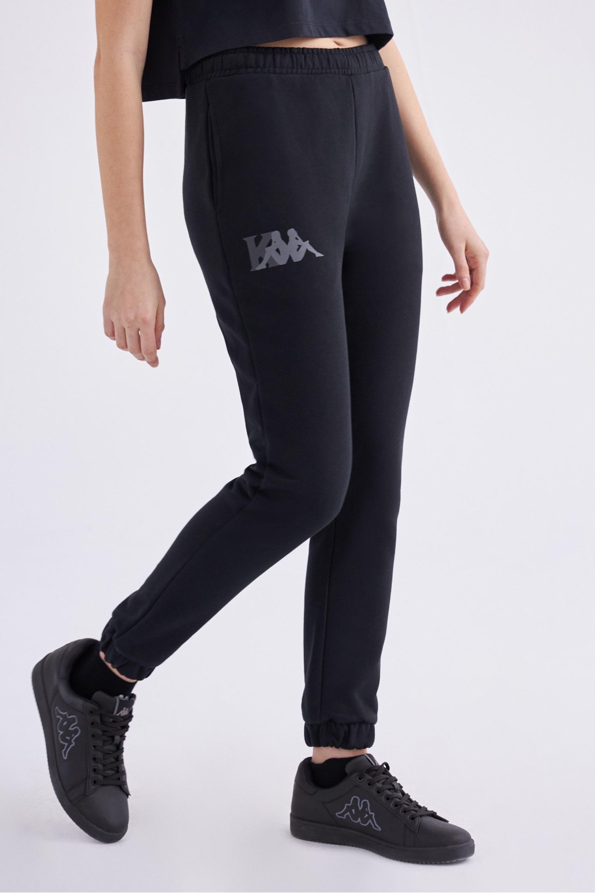 Kappa Authentic Teraps Kadın Pantolon Siyah