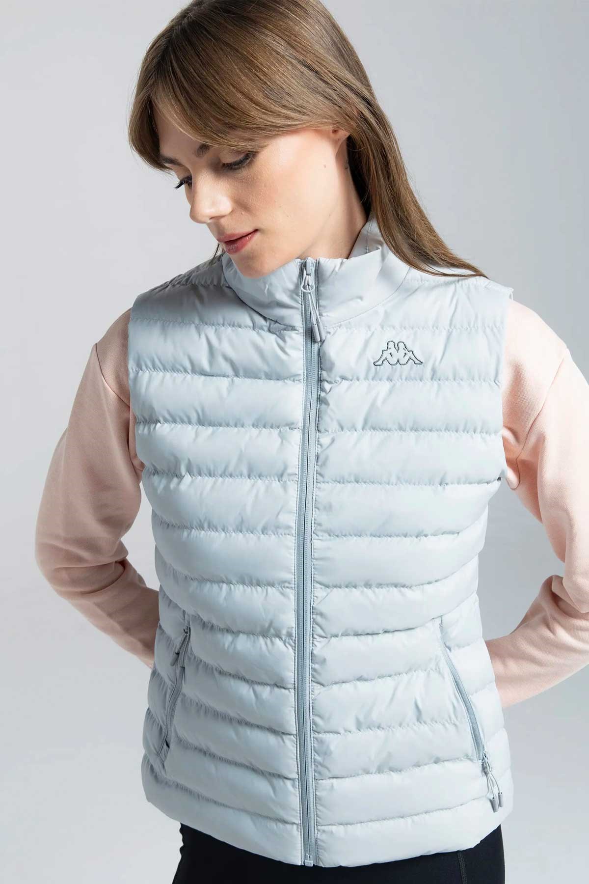 Kappa Logo Tona Kadın Yelek 381Q6NW Gri