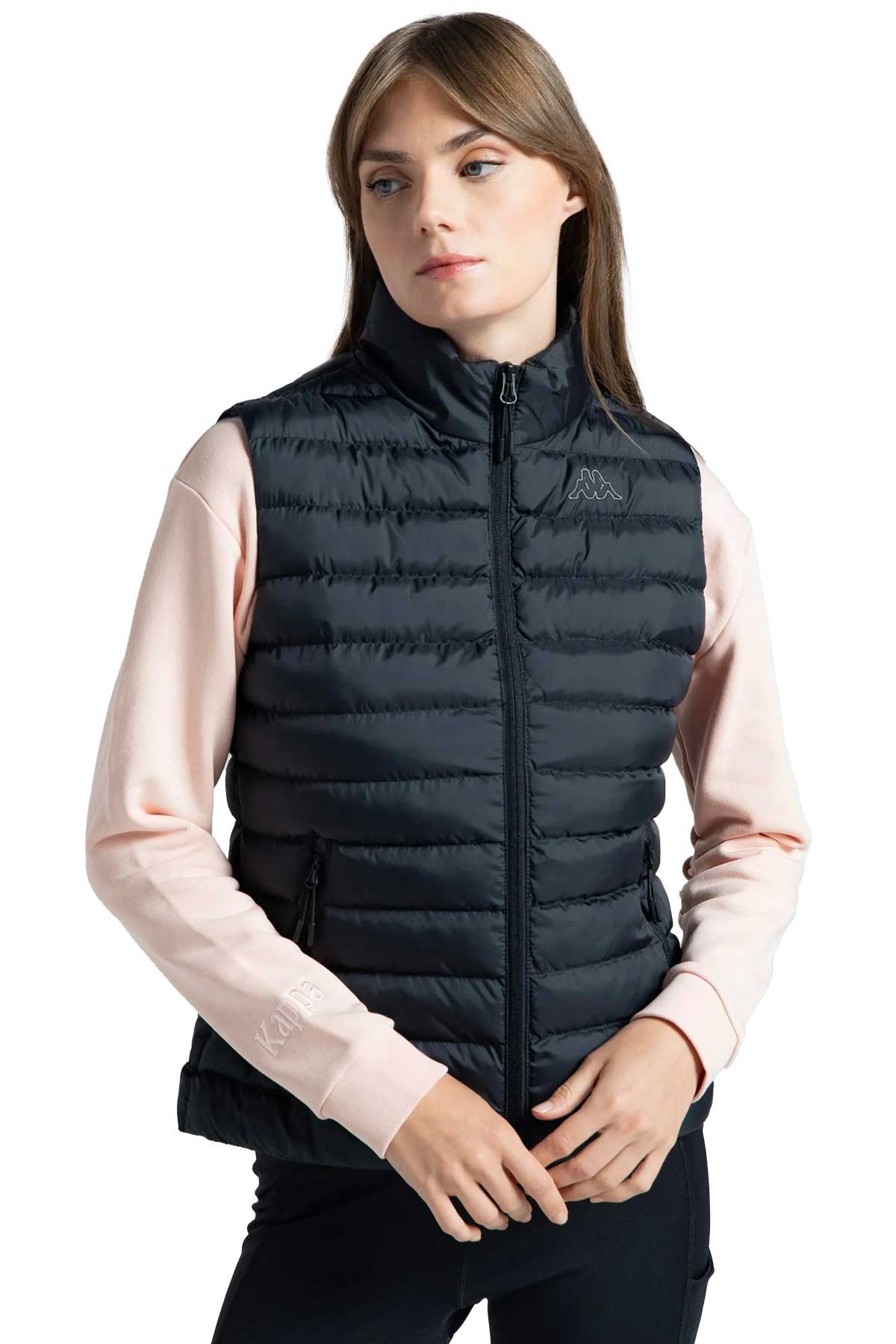 Kappa Logo Tona Kadın Yelek 381Q6NW Siyah