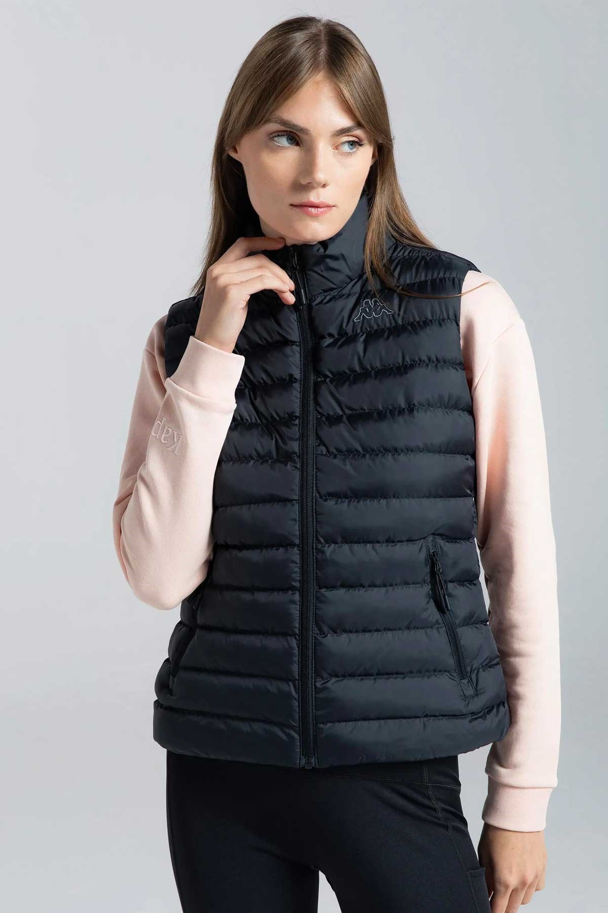 Kappa Logo Tona Kadın Yelek 381Q6NW Siyah