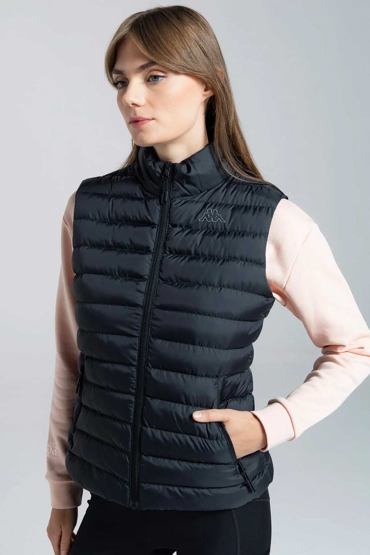 Kappa Logo Tona Kadın Yelek 381Q6NW Siyah