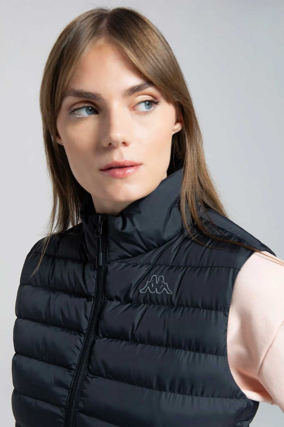 Kappa Logo Tona Kadın Yelek 381Q6NW Siyah