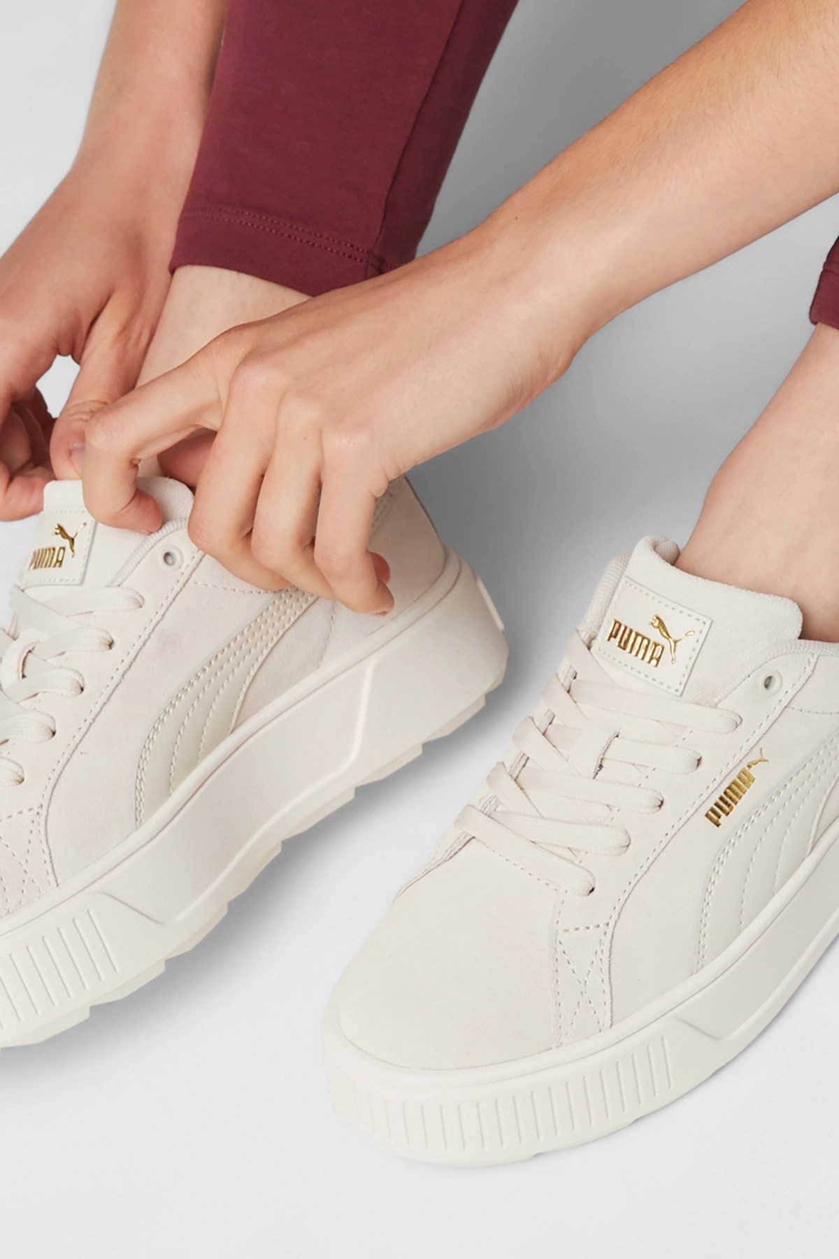Puma Karmen Alpine Kadın Spor Ayakkabı 38461413 Ekru