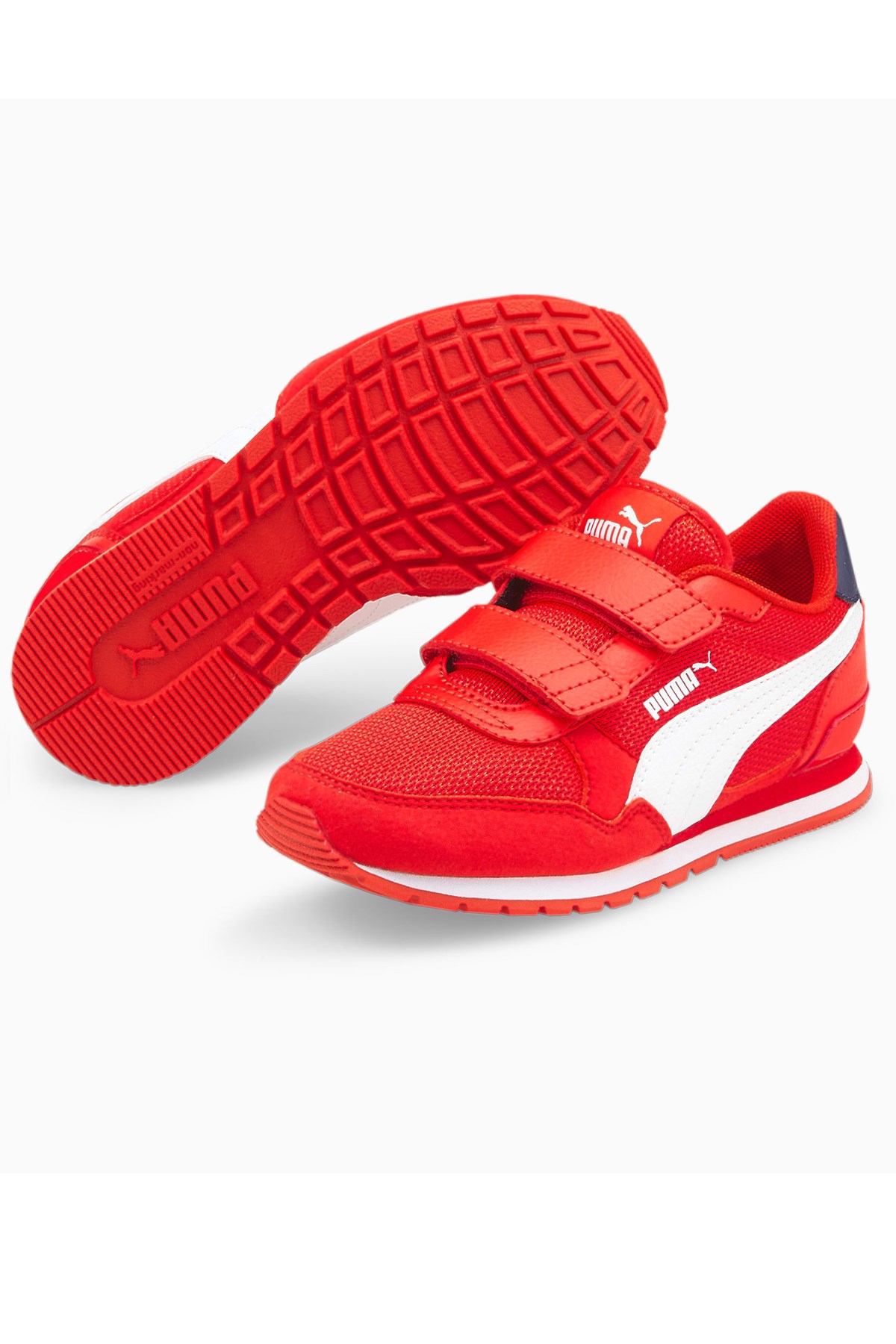 Puma ST Runner v3 Mesh Çocuk Ayakkabısı 38551104 Kırmızı