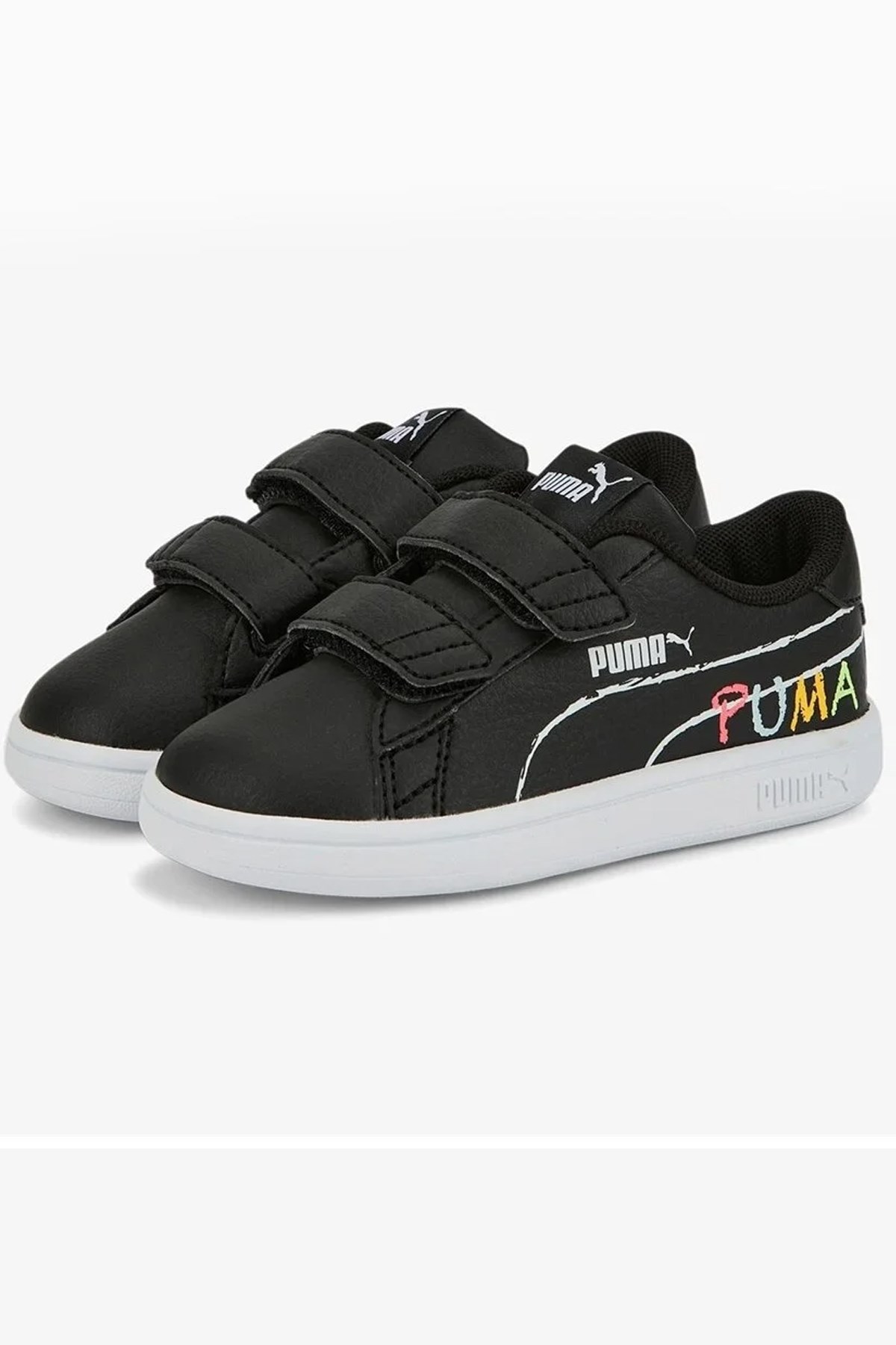 Puma Smash V2 V inf Bebek Spor Ayakkabı 38620101 Siyah