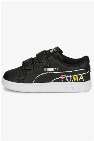 Puma Smash V2 V inf Bebek Spor Ayakkabı 38620101 Siyah