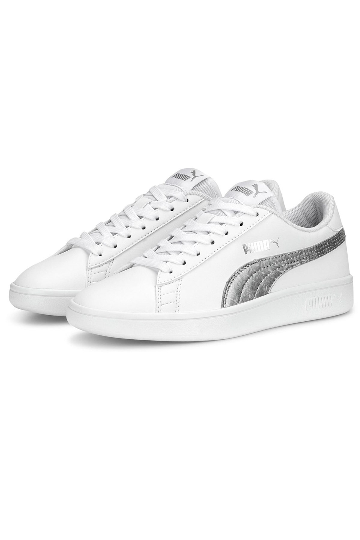 Puma Smash V2 Metallics Jr Kadın Spor Ayakkabı 38968201 Beyaz