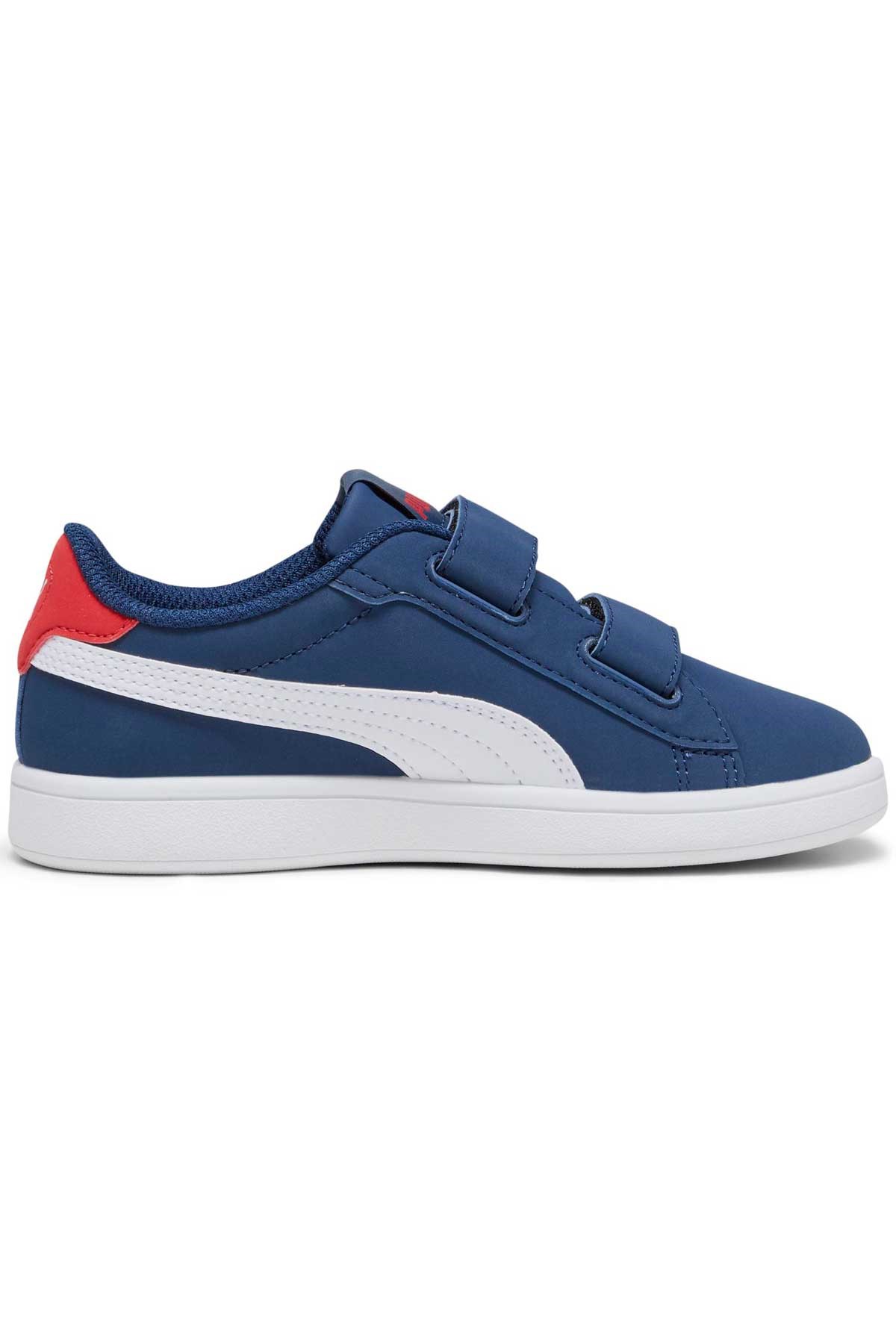 Puma Smash 3.0 Buck V Çocuk Spor Ayakkabı 39204005 Mavi