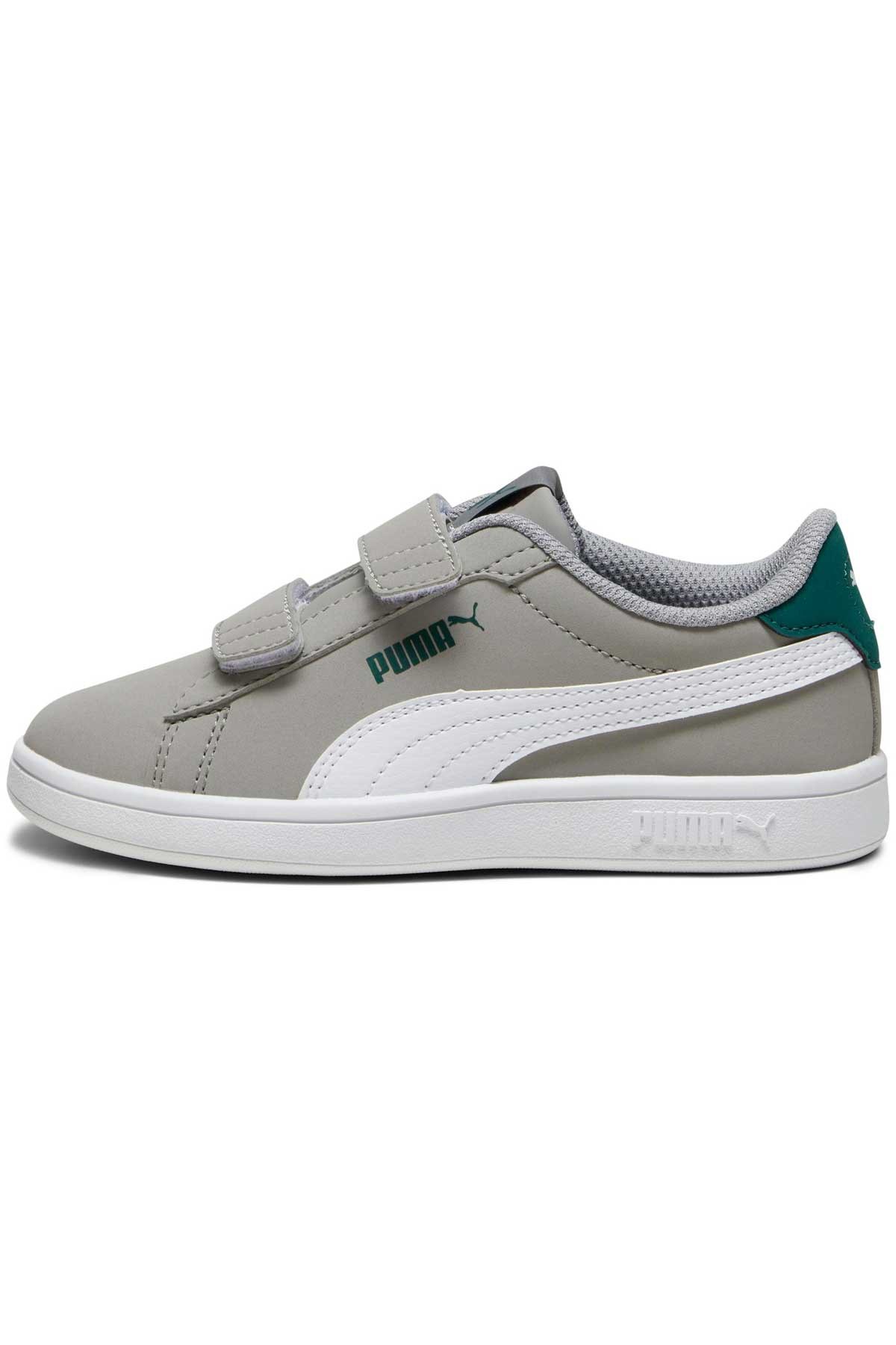 Puma Smash 3.0 Buck V Çocuk Spor Ayakkabı 39204006 Gri