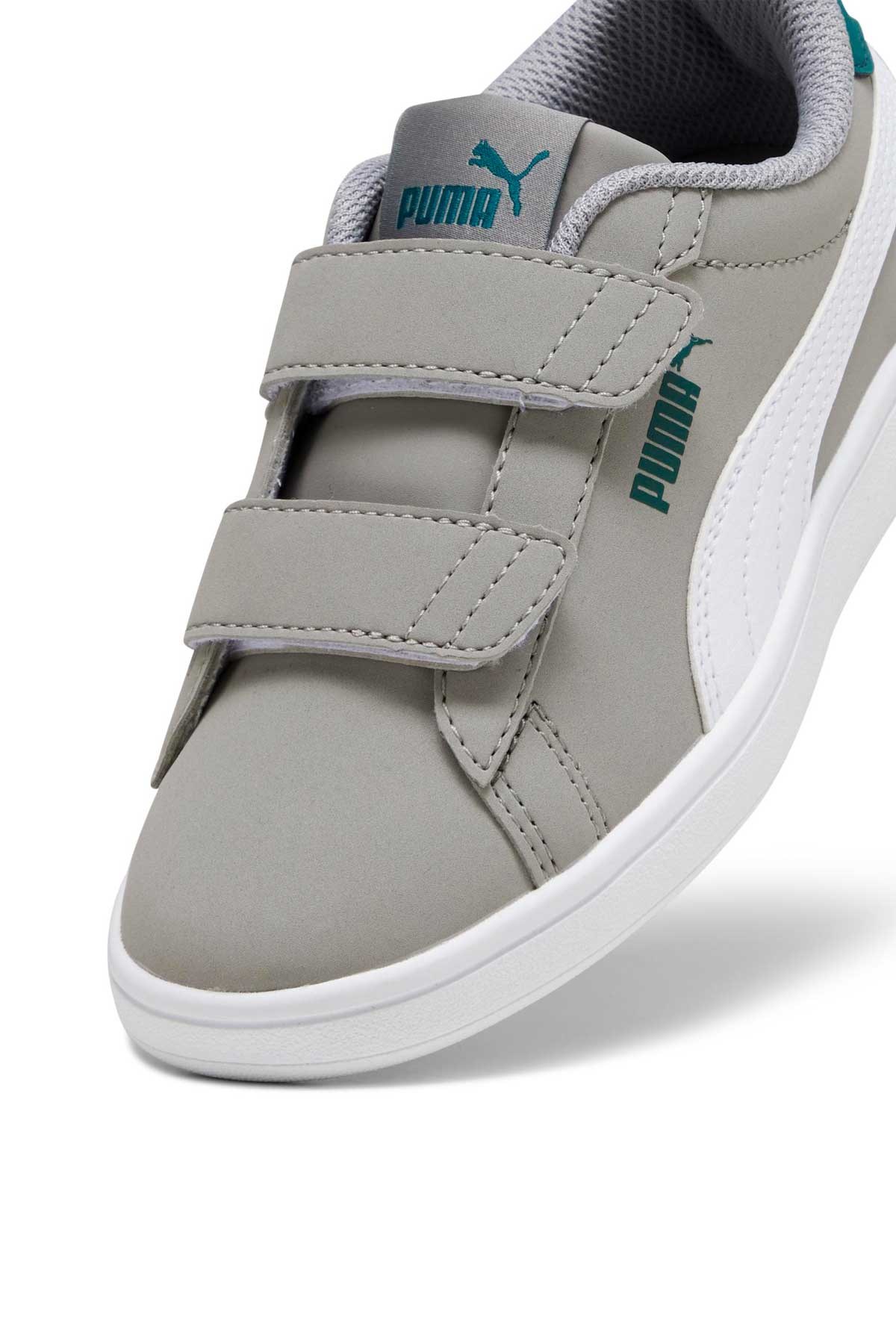 Puma Smash 3.0 Buck V Çocuk Spor Ayakkabı 39204006 Gri