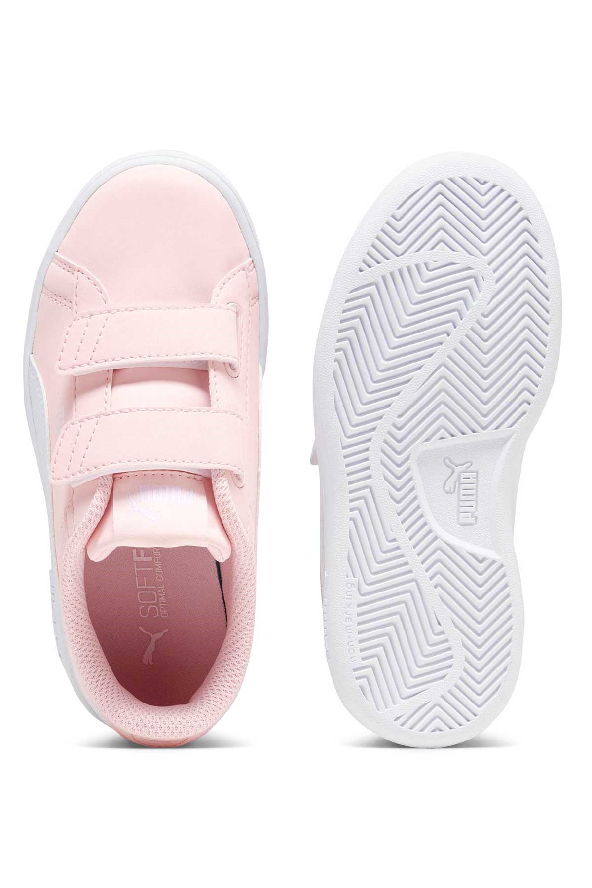Puma Smash 3.0 Buck V Çocuk Spor Ayakkabı 39204007 Pembe