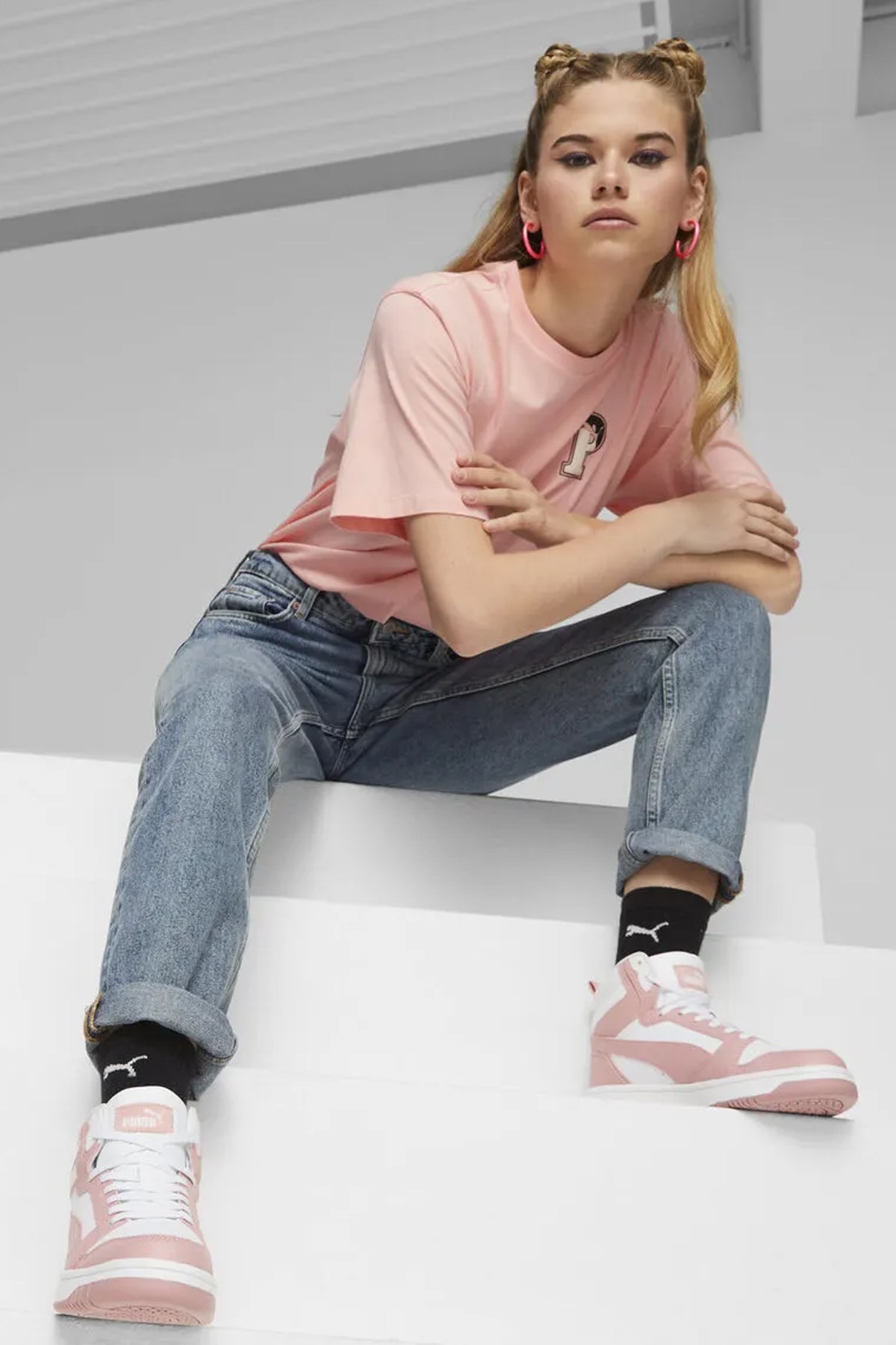 Puma Rebound V6 Unisex Spor Ayakkabı 39232611 Pembe