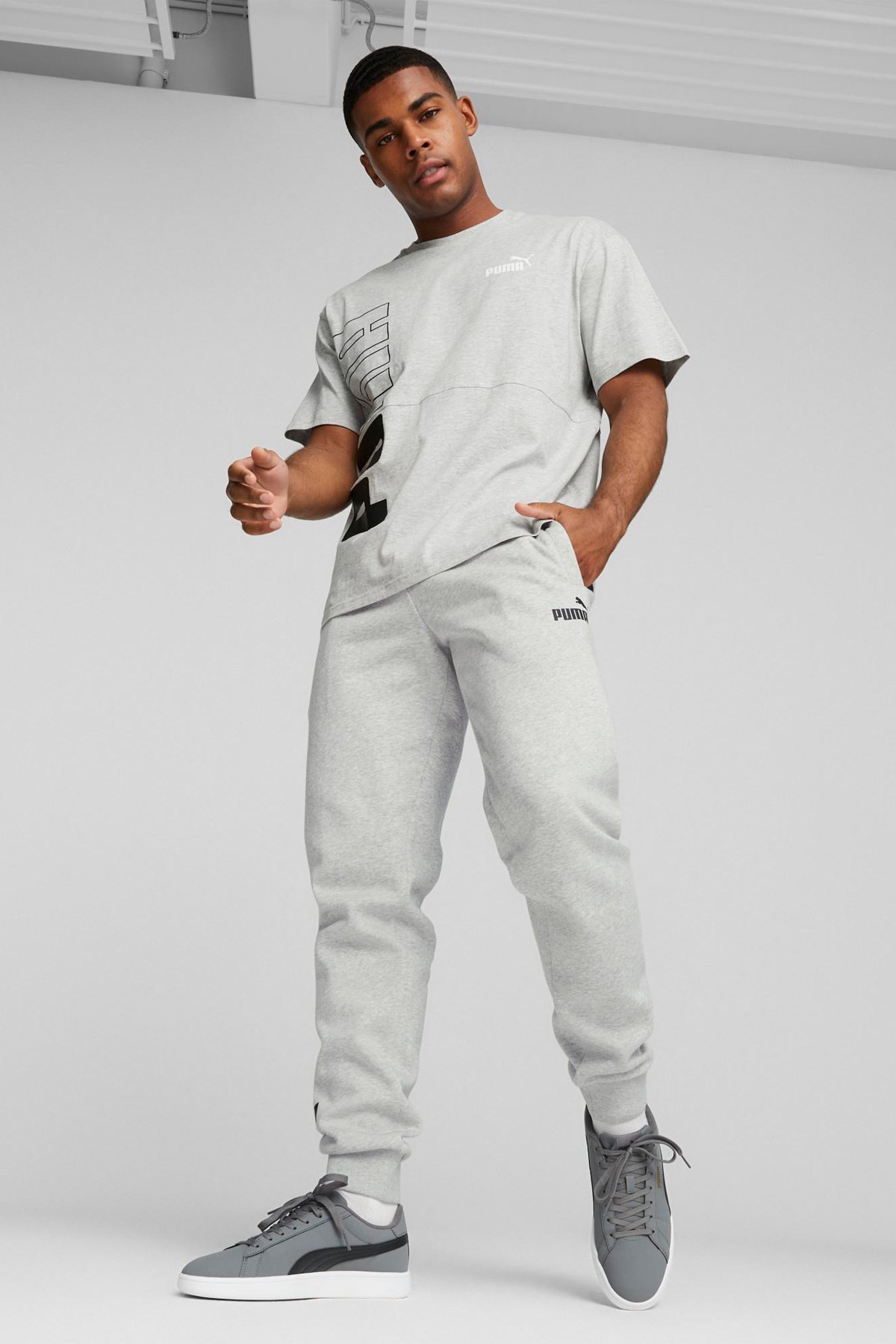 Puma Smash 3.0 Buck Unisex Spor Ayakkabı 39233602 Gri
