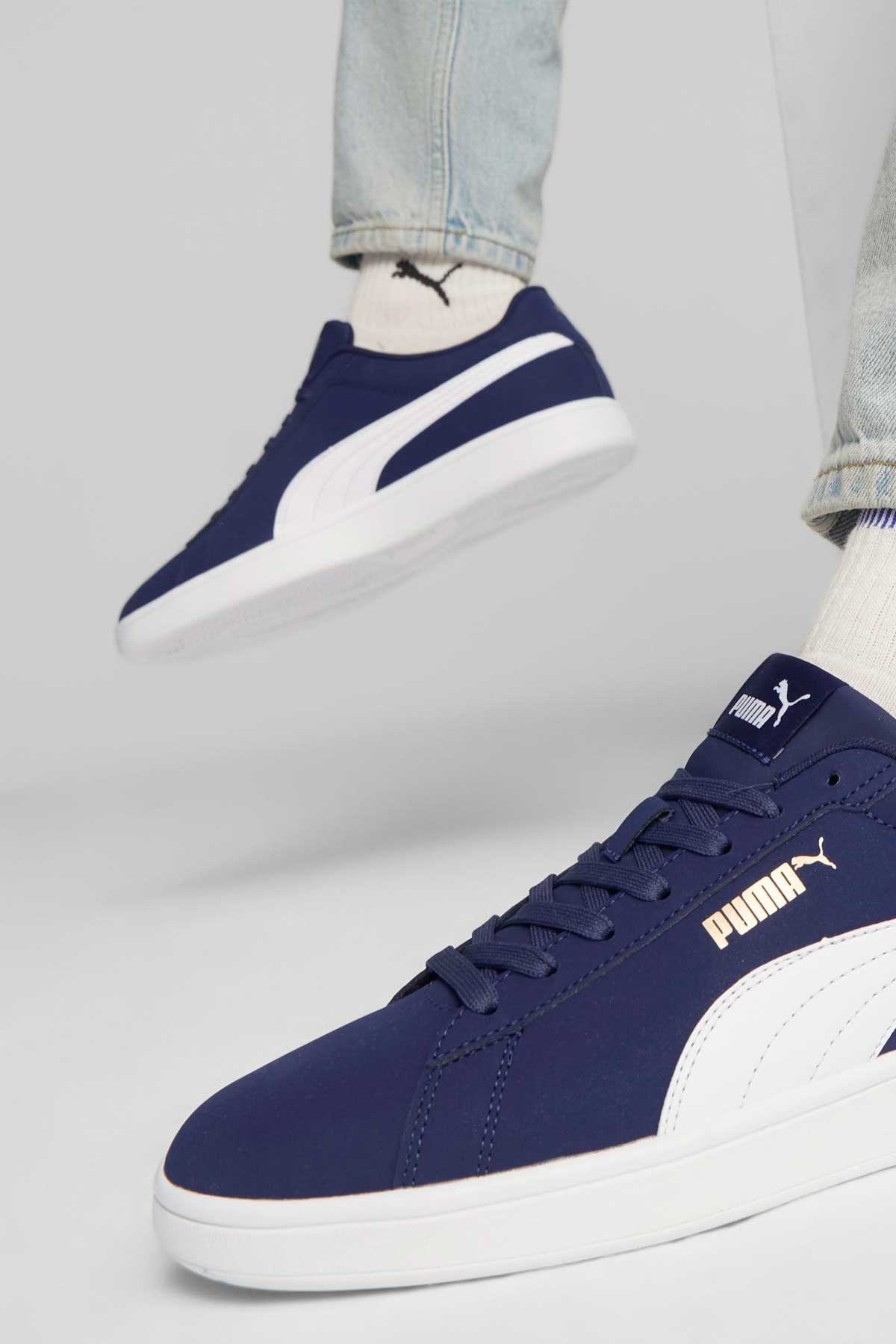 Puma Smash 3.0 Buck Erkek Spor Ayakkabı 39233603 Lacivert