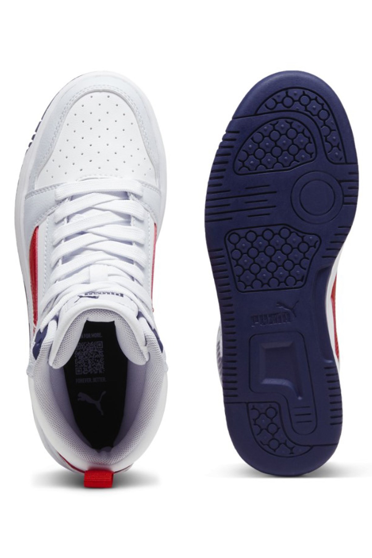 Puma Rebound V6 Mid Kadın Spor Ayakkabı 39383109 Gri