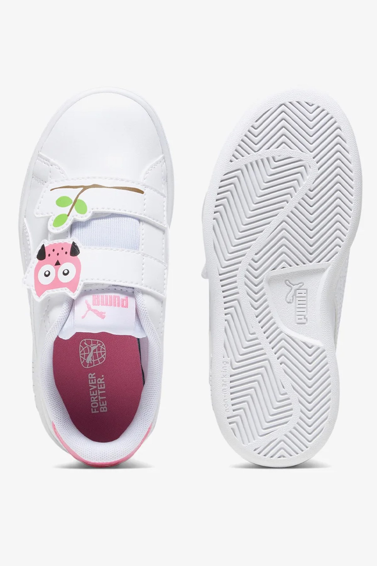 Puma Smash 3.0 Owl Çocuk Spor Ayakkabı 39443401 Beyaz