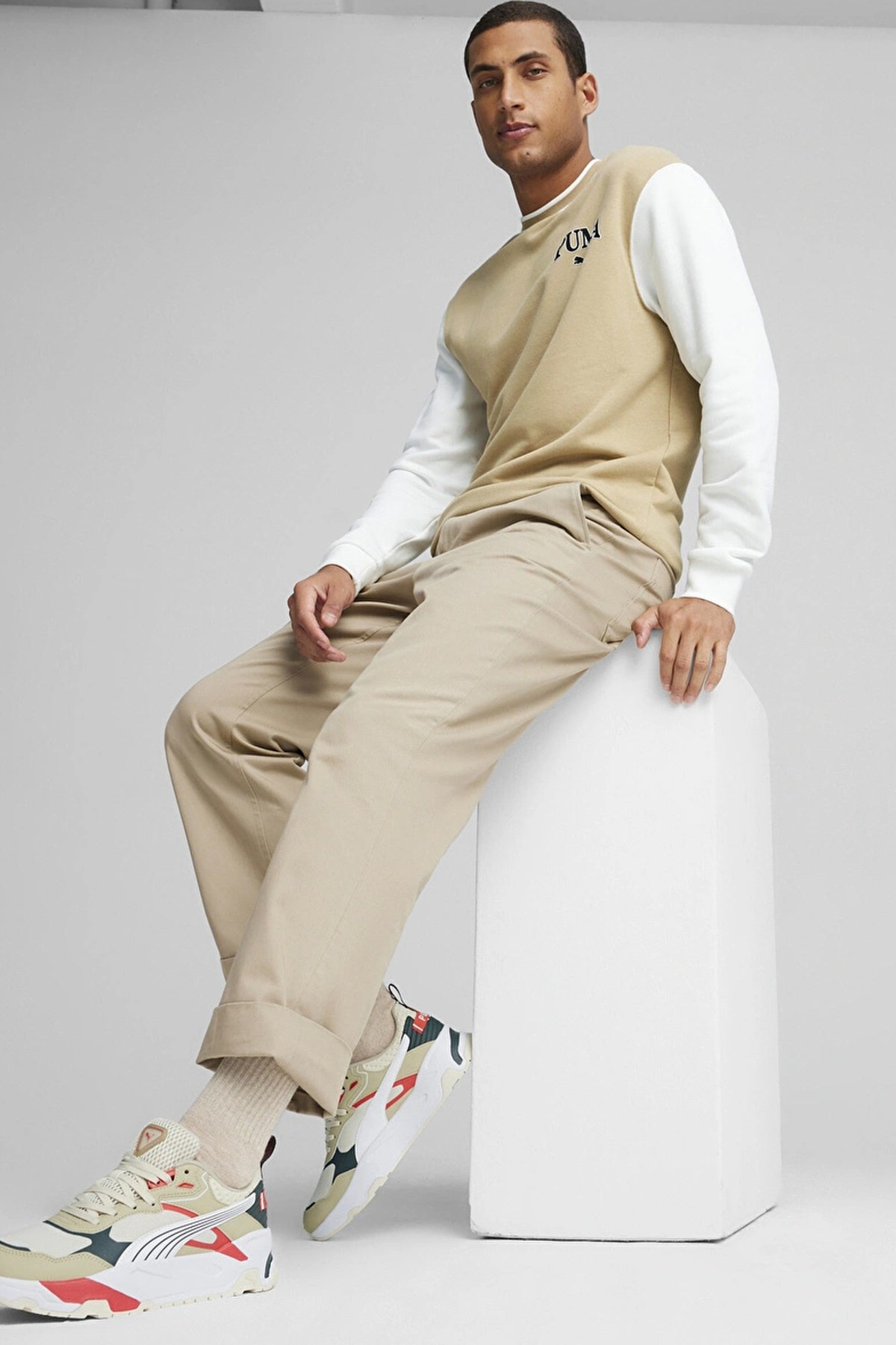 Puma Trinity Erkek Spor Ayakkabı 39526201 Bej