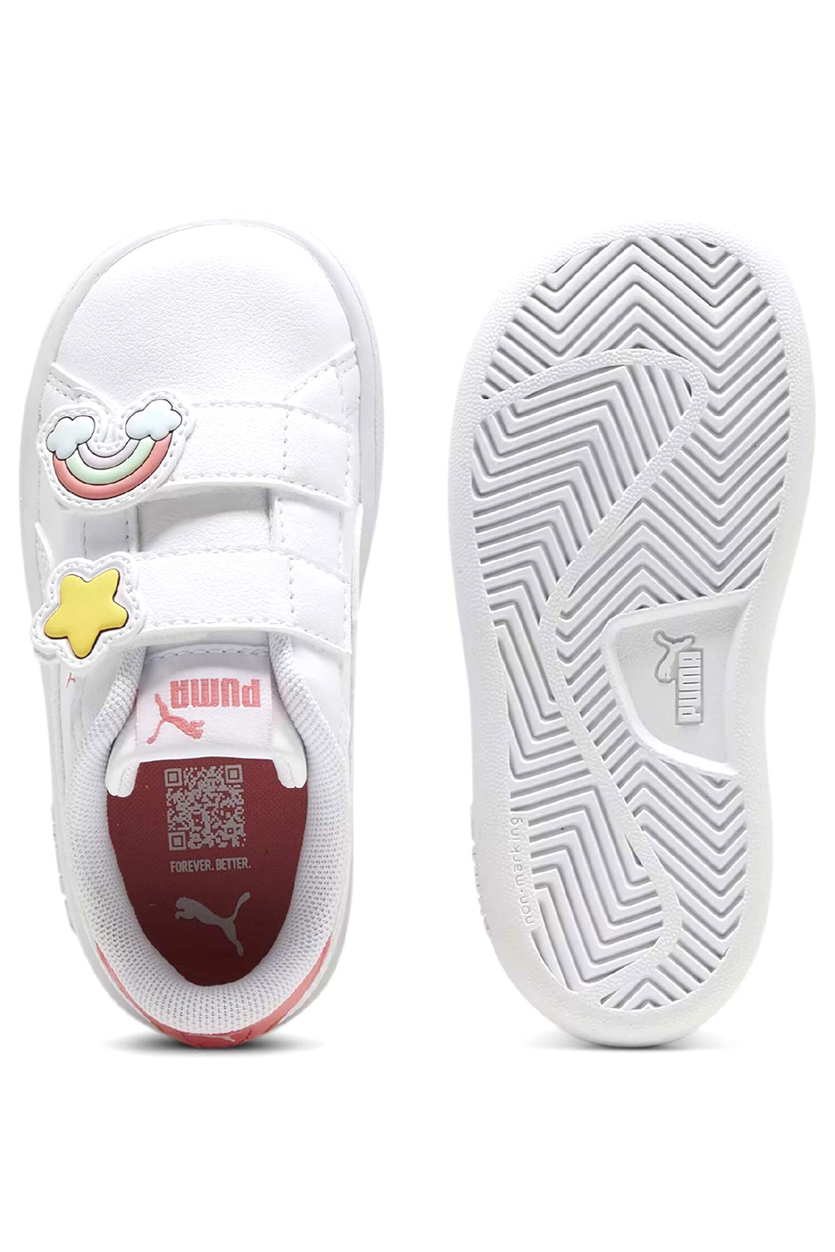 Puma Smash 3.0 Badges V Inf Bebek Spor Ayakkabı 39728701 Beyaz