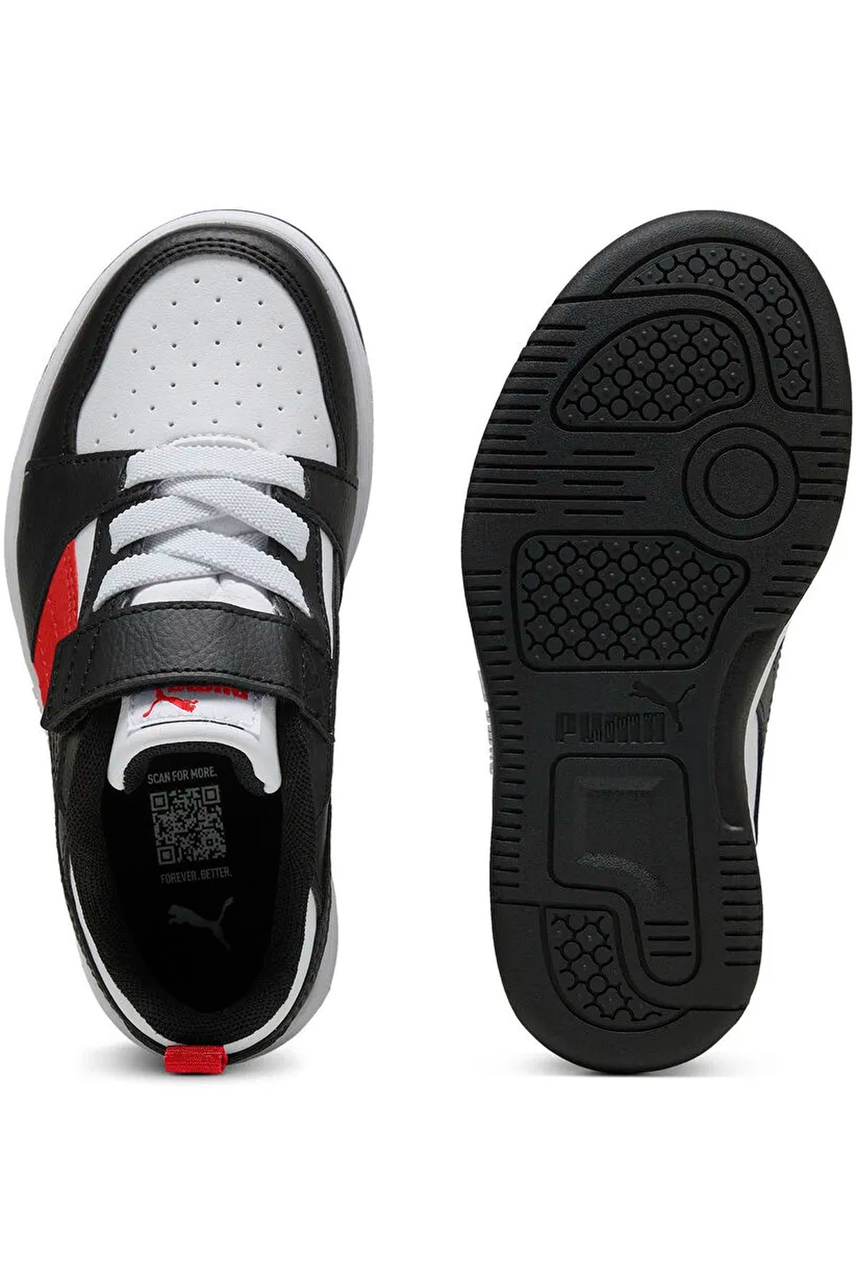 Puma Rebound V6 Lo Ac Çocuk Spor Ayakkabı Beyaz