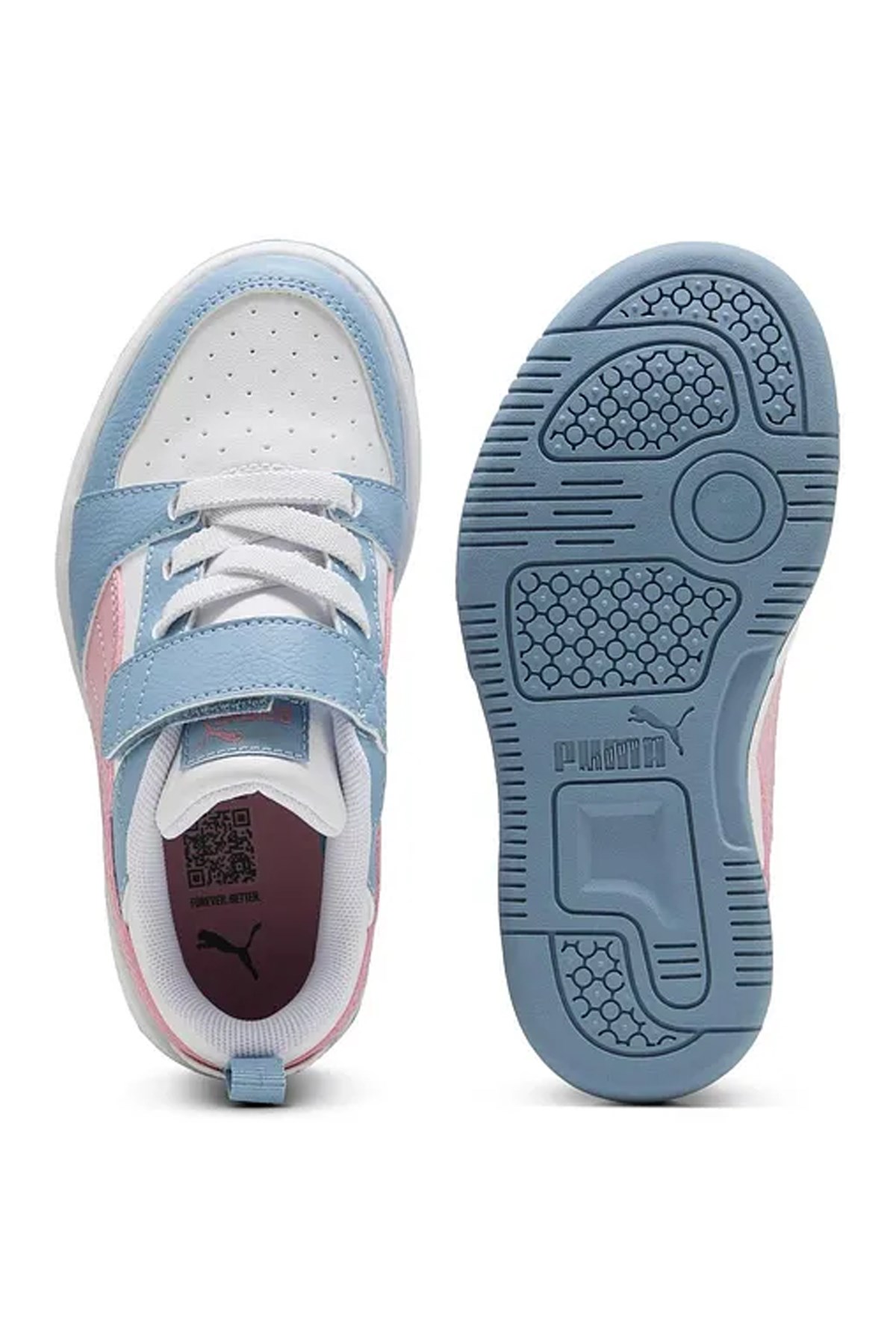 Puma Rebound V6 Lo Ac Çocuk Spor Ayakkabı Beyaz