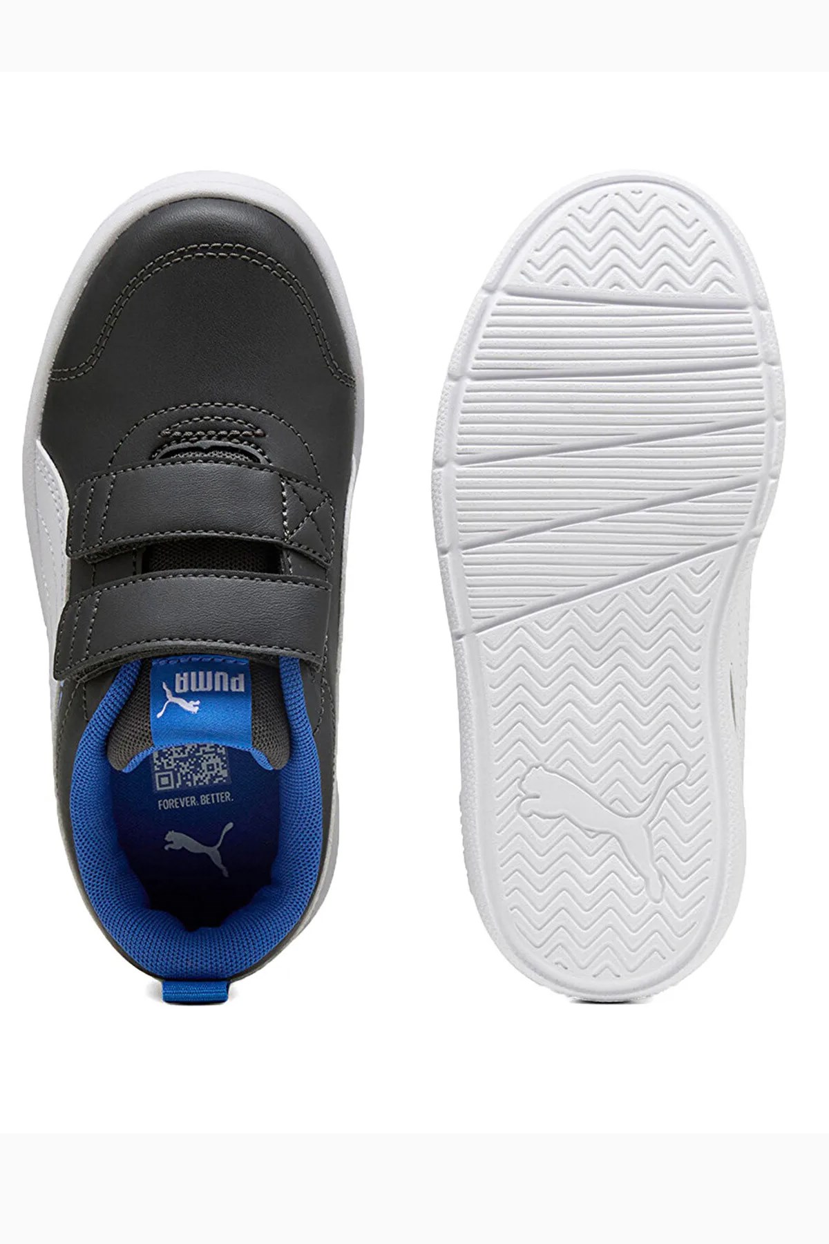 Puma Courtflex V3 V Ps Çocuk Spor Ayakkabı Gri