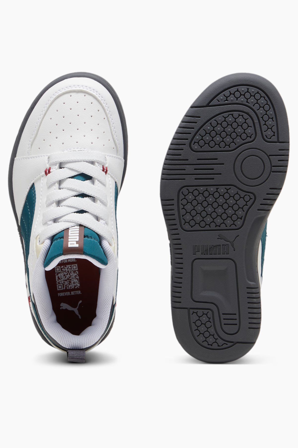 Puma Rebound V6 Çocuk Spor Ayakkabı 39794301 Beyaz