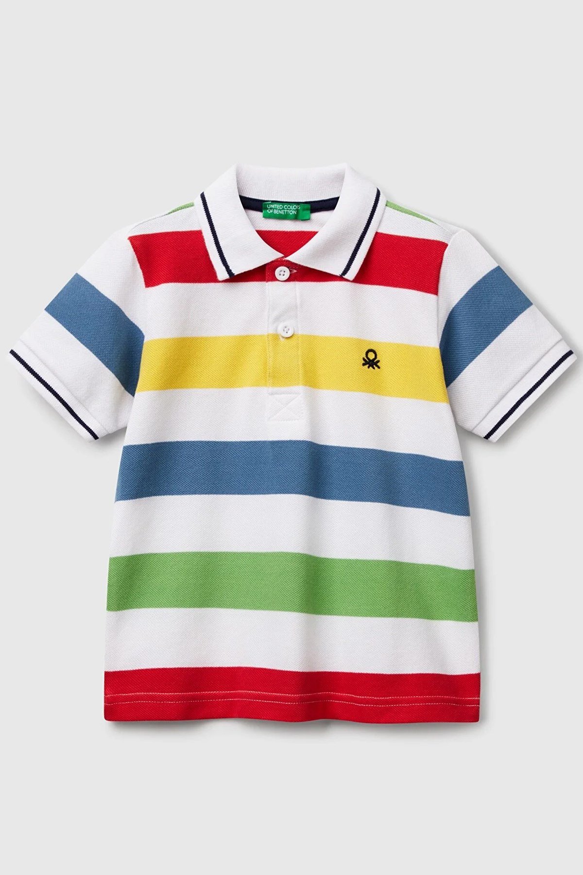 Benetton Erkek Bebek Polo Tişört 39QAG300V-25Y Beyaz