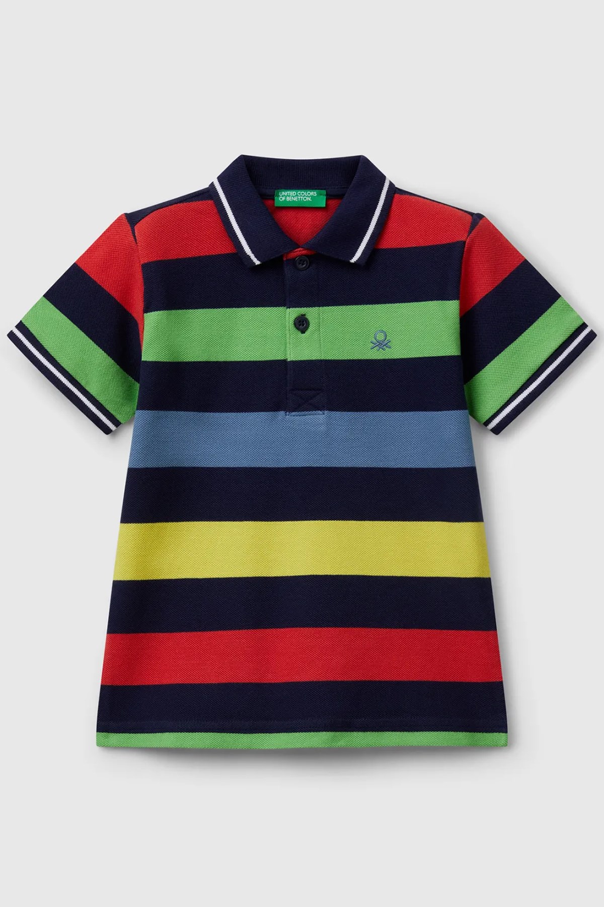 Benetton Erkek Bebek Polo Tişört 39QAG300V-25Y Çok Renkli