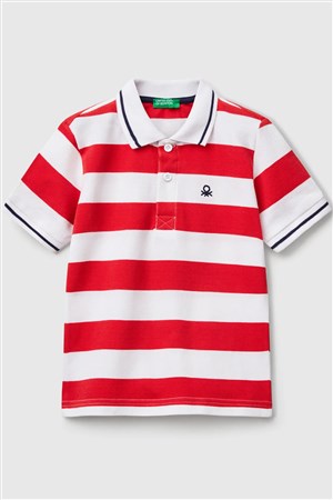 Benetton Erkek Bebek Polo Tişört 39QAG300V-25Y