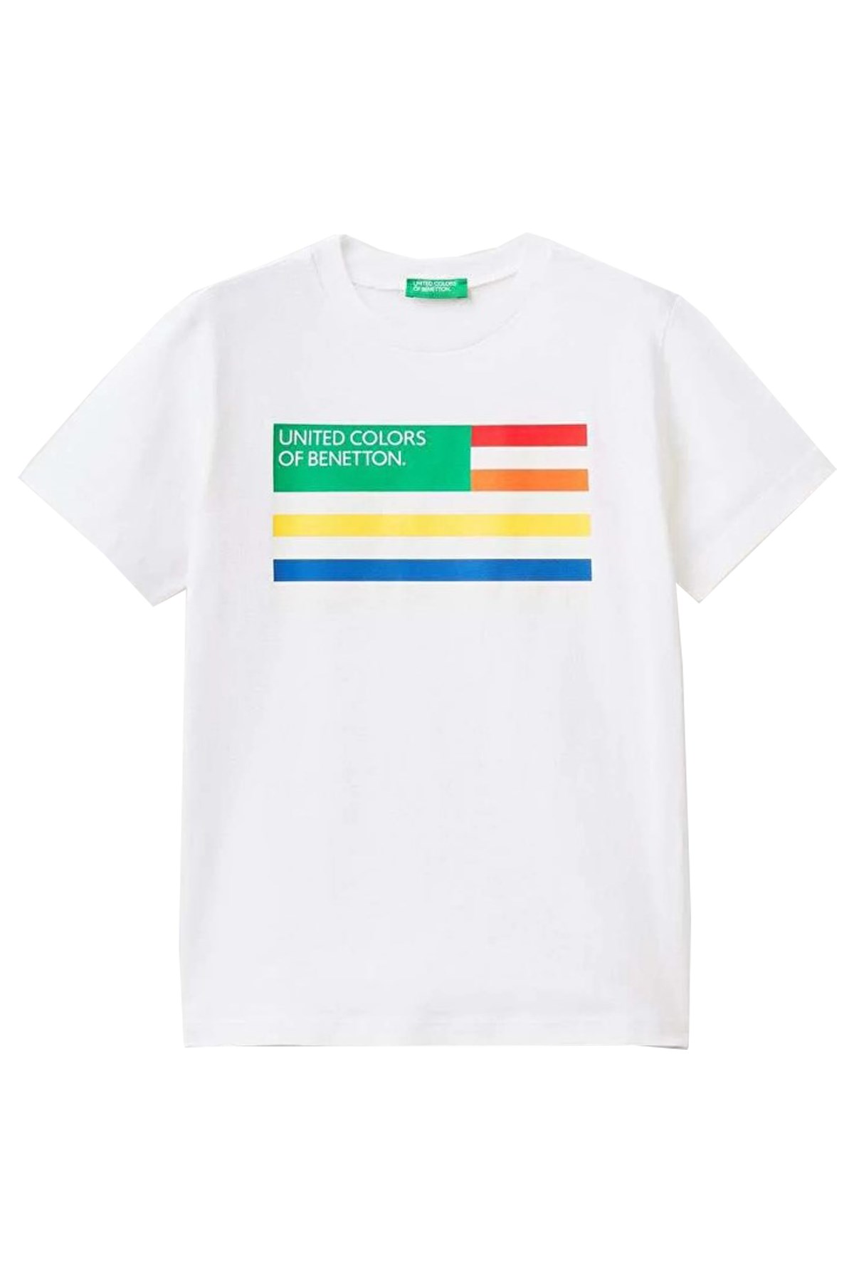 Benetton Çocuk Tişört 3I1XC10A1 Beyaz