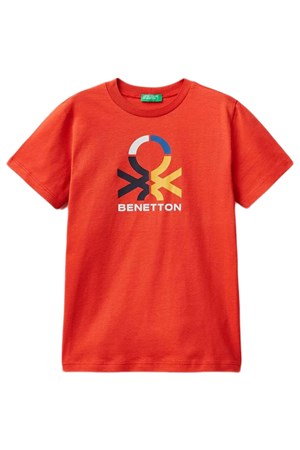 Benetton Çocuk Tişört 3I1XC10A1 Kırmızı