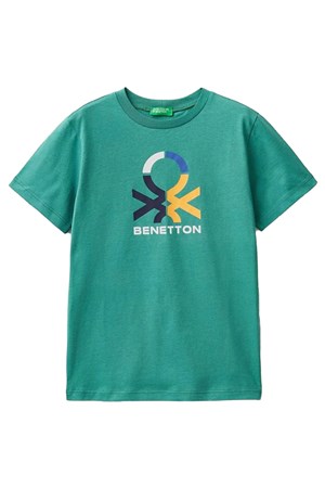 Benetton Çocuk Tişört 3I1XC10A1 Yeşil