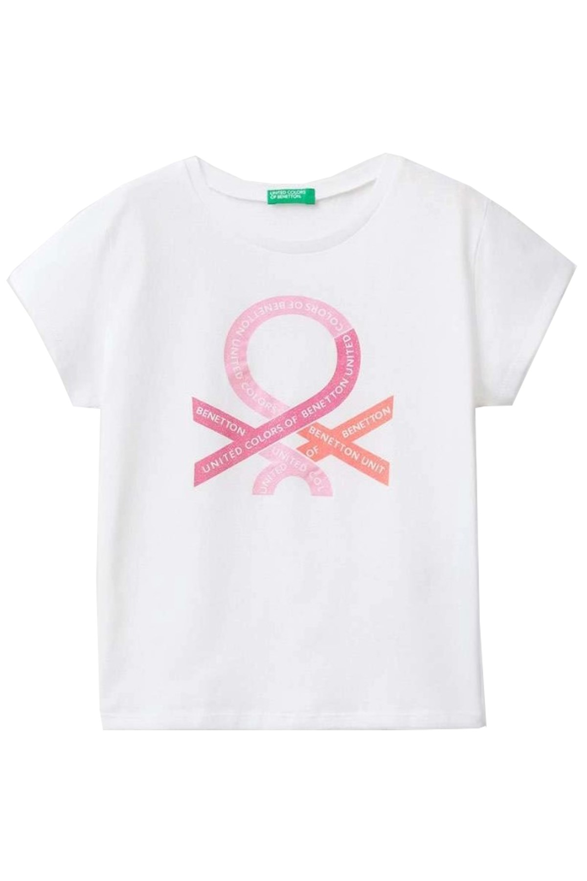 Benetton Çocuk Tişört 3I1XC10AJ Beyaz