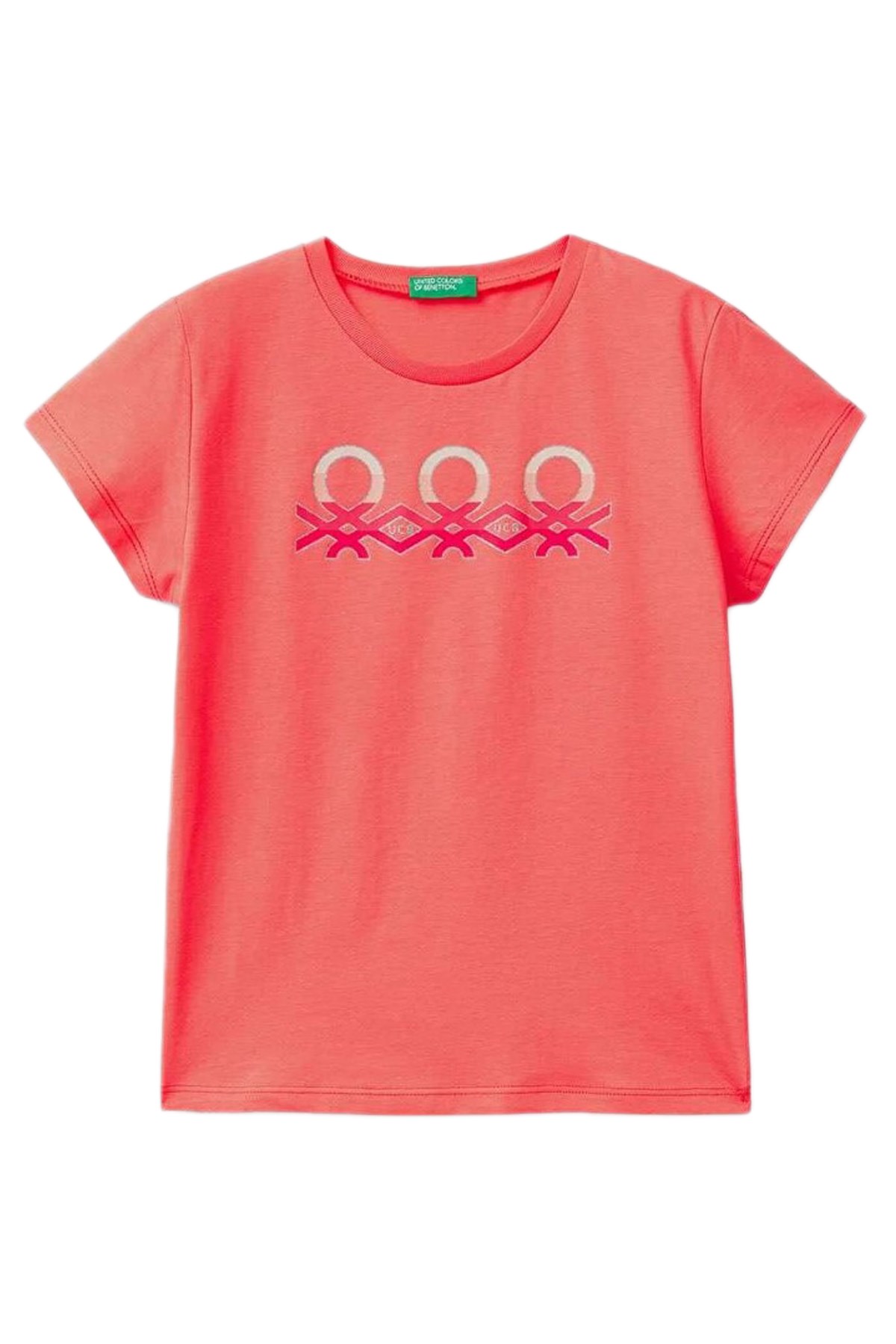 Benetton Çocuk Tişört 3I1XC10AJ Turuncu