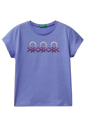 Benetton Çocuk Tişört 3I1XC10AJ Mavi